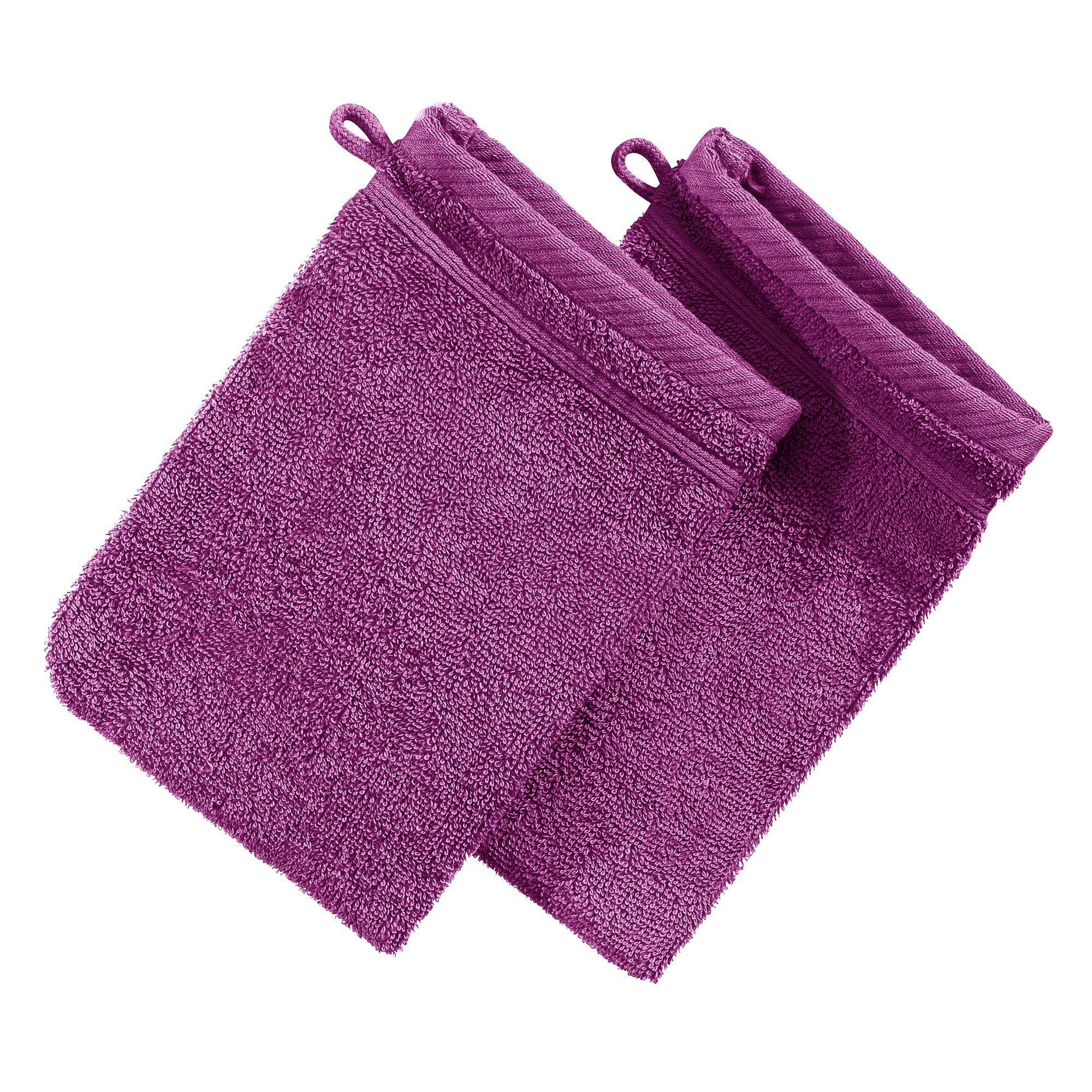 Erwin Müller Waschhandschuh Waschhandschuh "Heidelberg" 2er-Pack, Frottier, Walk-Frottier Uni