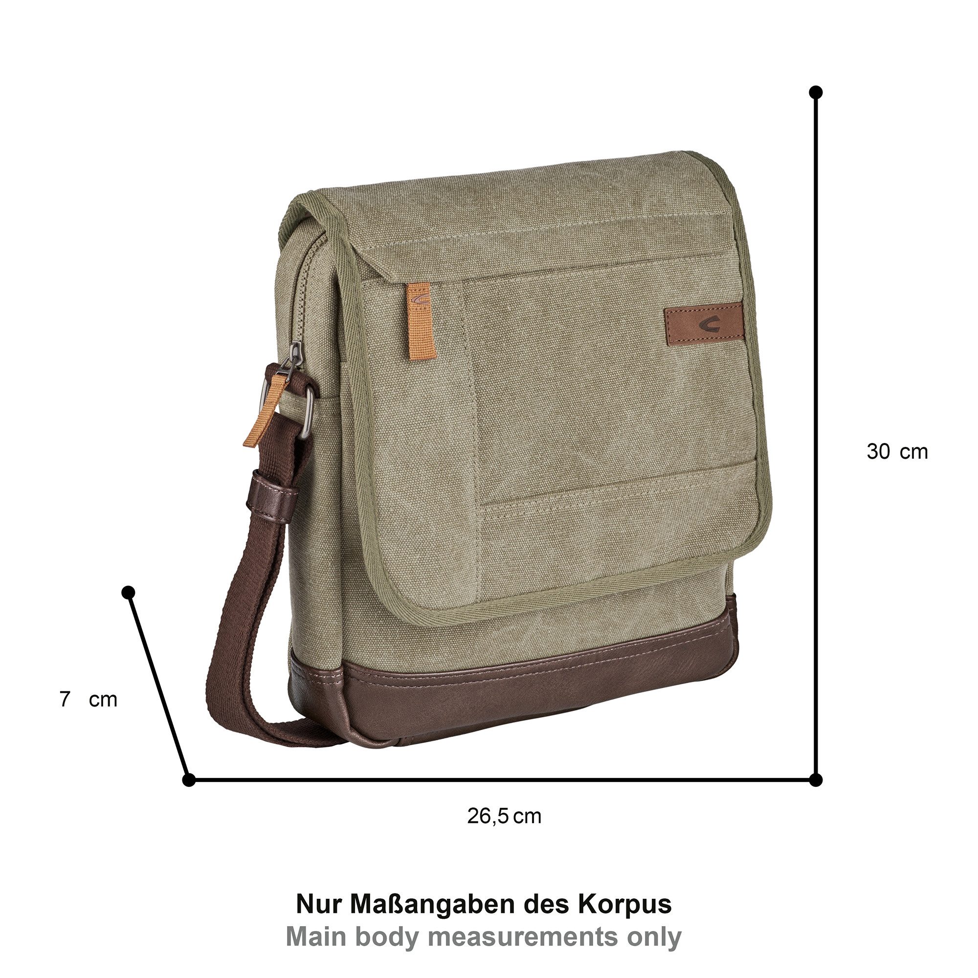 camel active Umhängetasche Air, Canvas Modell aus weichem Lederimitat abger günstig online kaufen