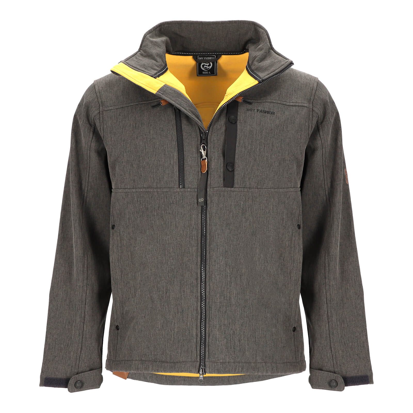 Dry Fashion Softshelljacke Usedom Herren Jacke mit Fleece-Innenfutter - Herrenjacke mit Kapuze Atmungsaktiv, Wind- und wasserabweisend, Individuell anpassbar