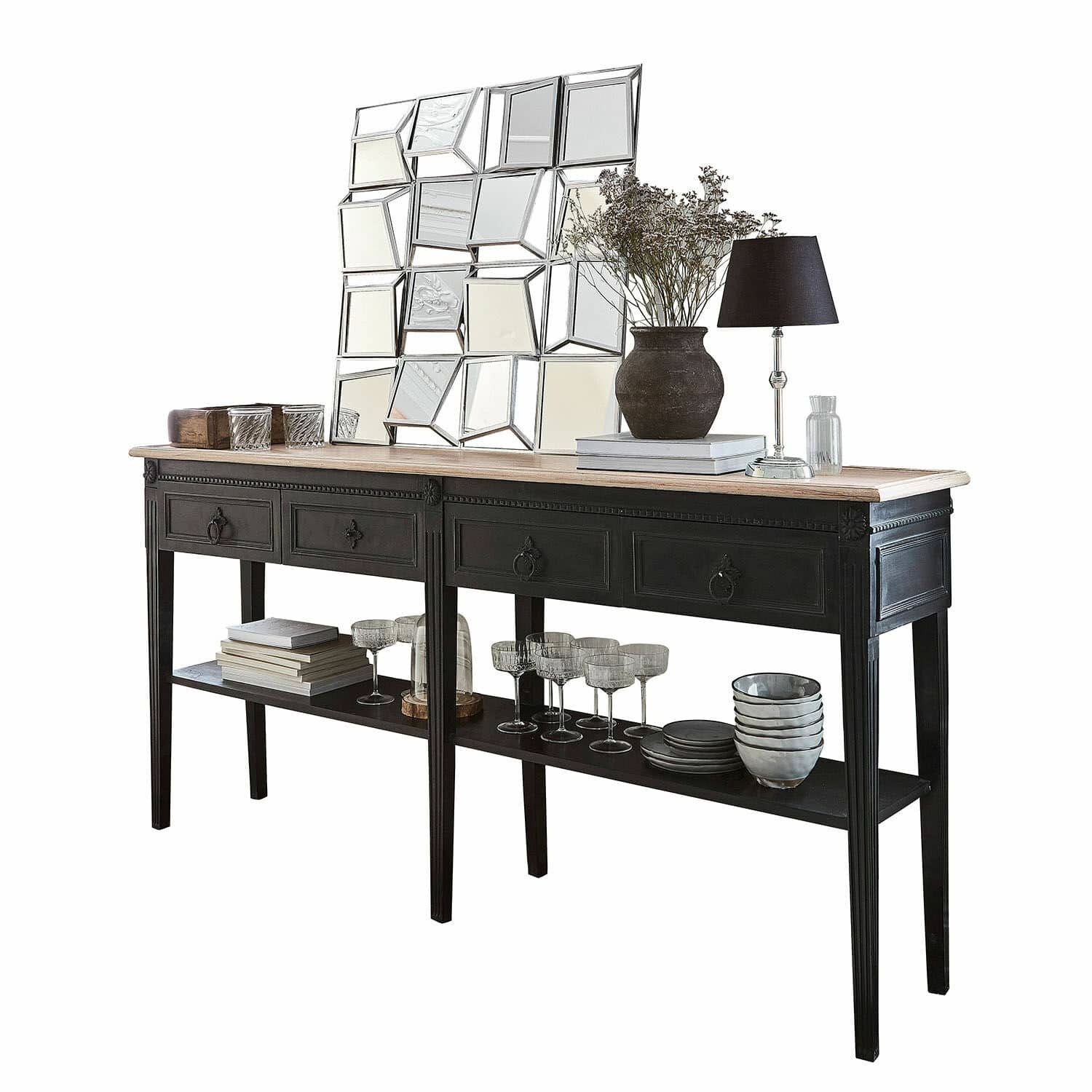 Mirabeau Konsole Konsole Riviéres schwarz/braun