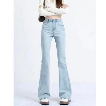 KIKI Bootcut-Jeans Schlaghose – Damenjeans – Jeans mit weitem Bein und hoher Taille
