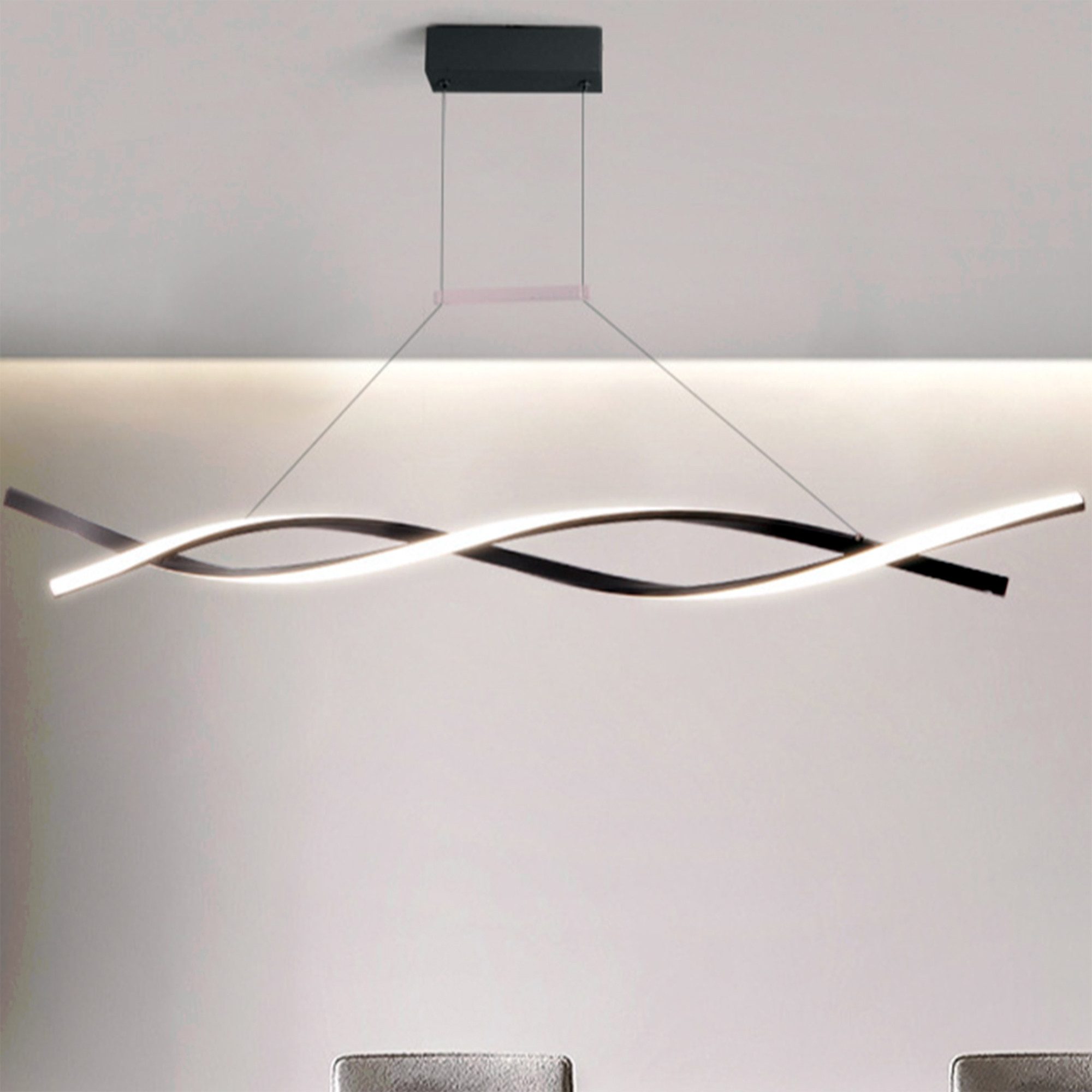 YINDN Pendelleuchte Stufenlos Dimmbare LED Pendellampe günstig online kaufen