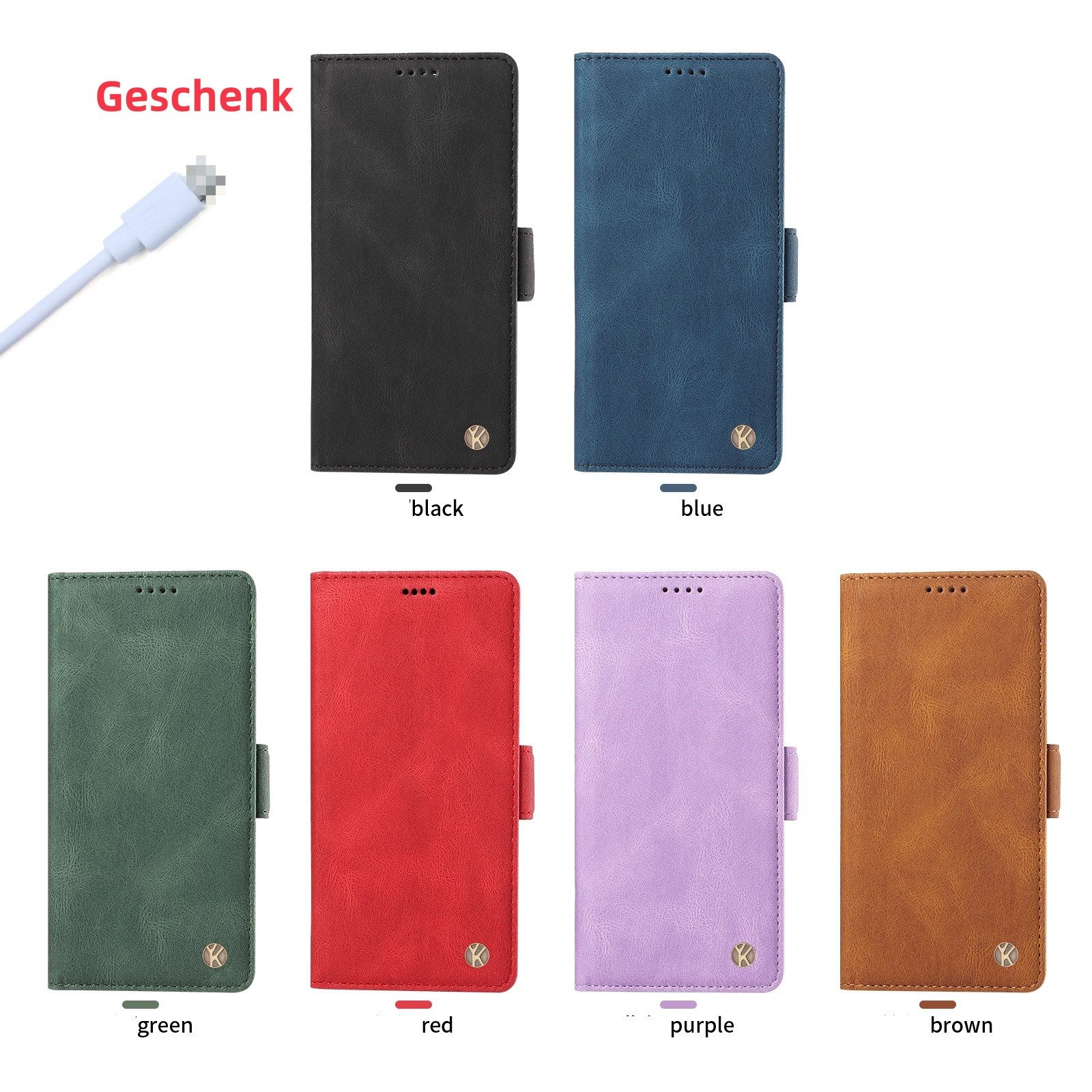 trends for living Handyhülle Leder Hülle Tasche für Samsung A Serie Klapp Case Cover Schutz