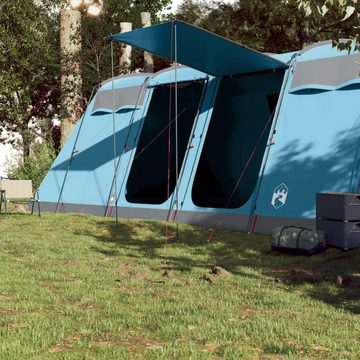 vidaXL Kuppelzelt Zelt Campingzelt Tunnelzelt Familienzelt 10 Personen Blau Wasserdicht