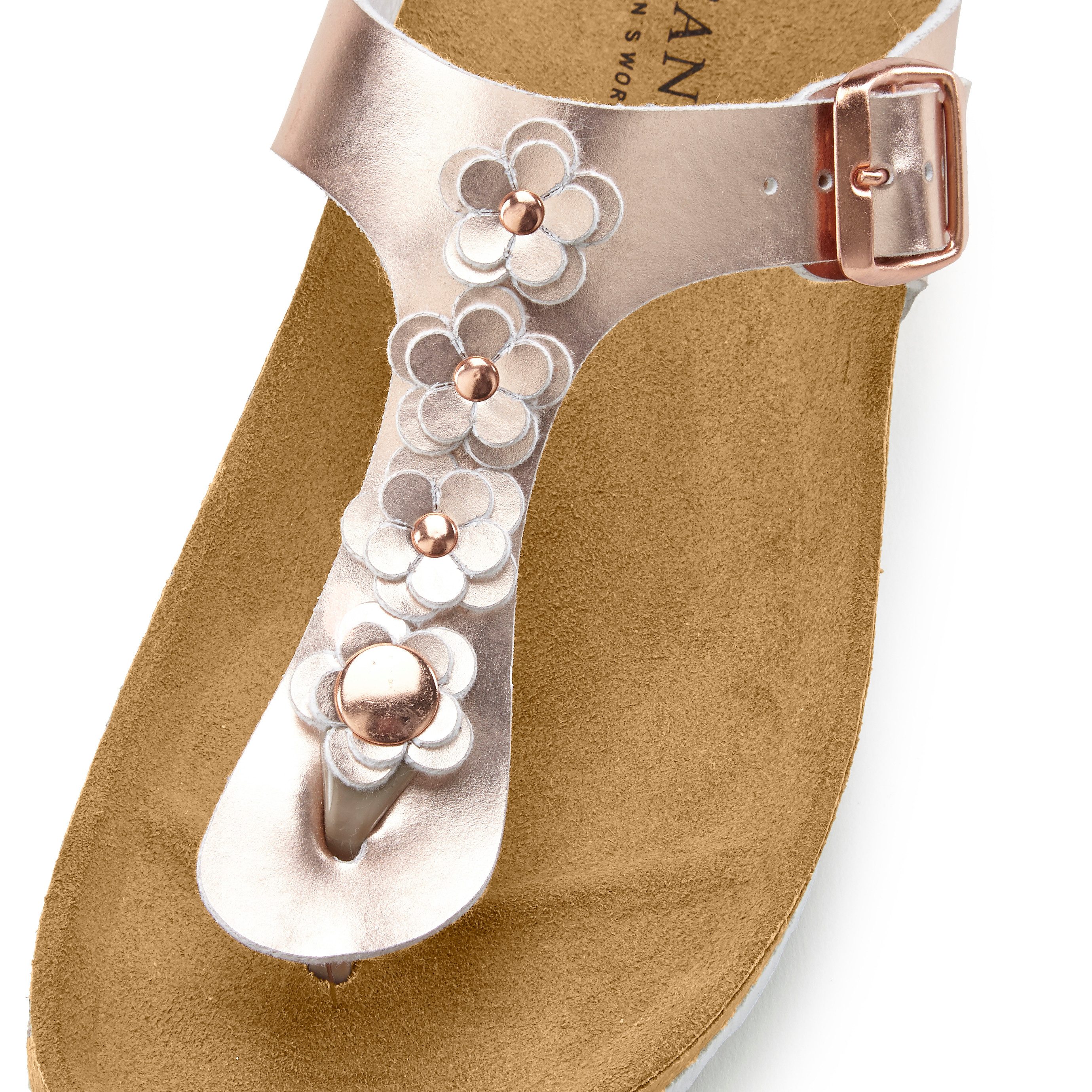 LASCANA Sandale, Pantolette, offener Schuh, Sommerschuh, Zehentrenner mit komfortablem Korkfußbett