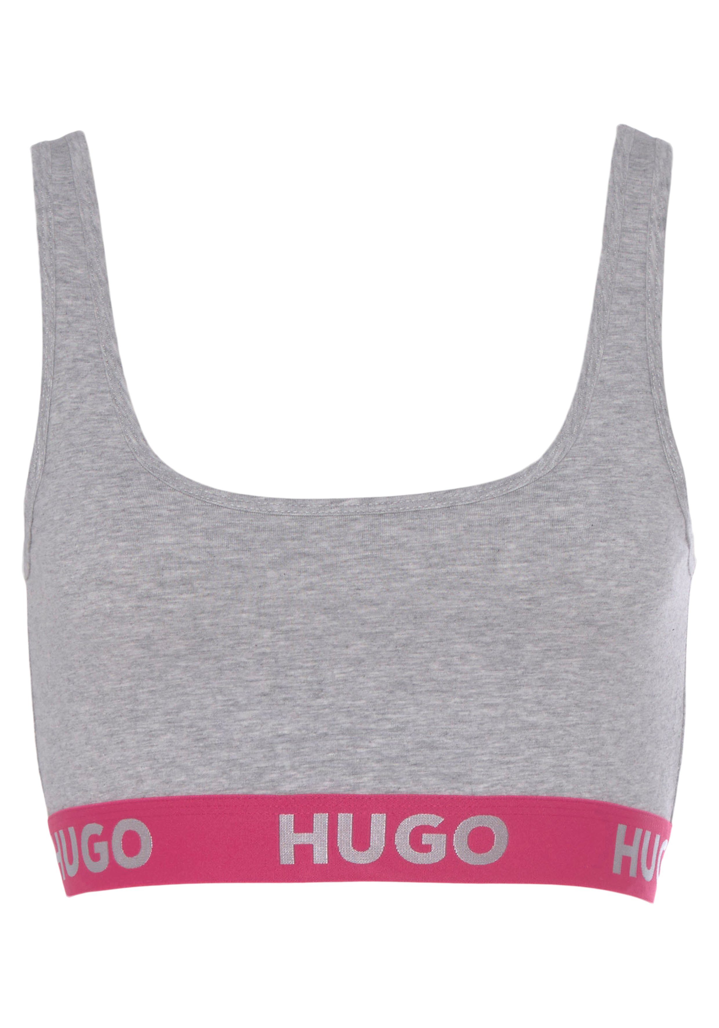 HUGO Bralette-BH BRALETTE SPORTY LOGO mit elastischem Logobund Medium_Grey | Rückenfreie BHs