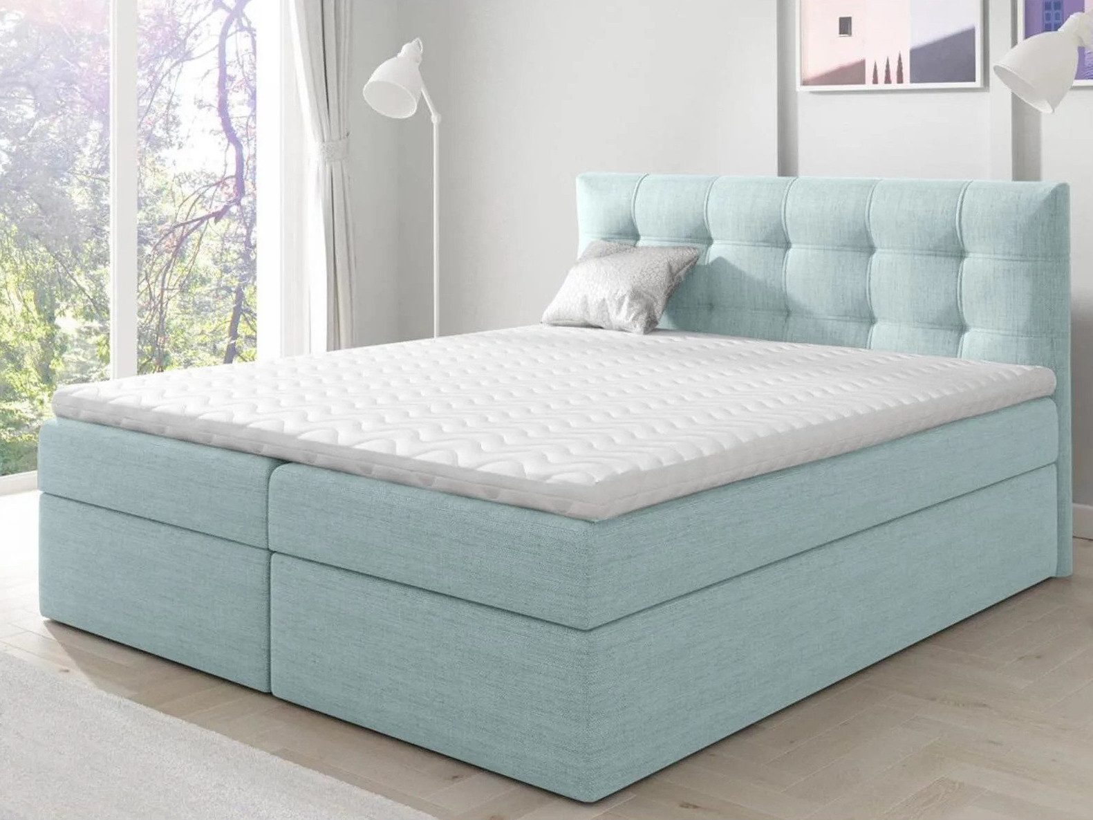 Beautysofa Boxspringbett TOPIQ mit Bettkasten (Bett günstig online kaufen