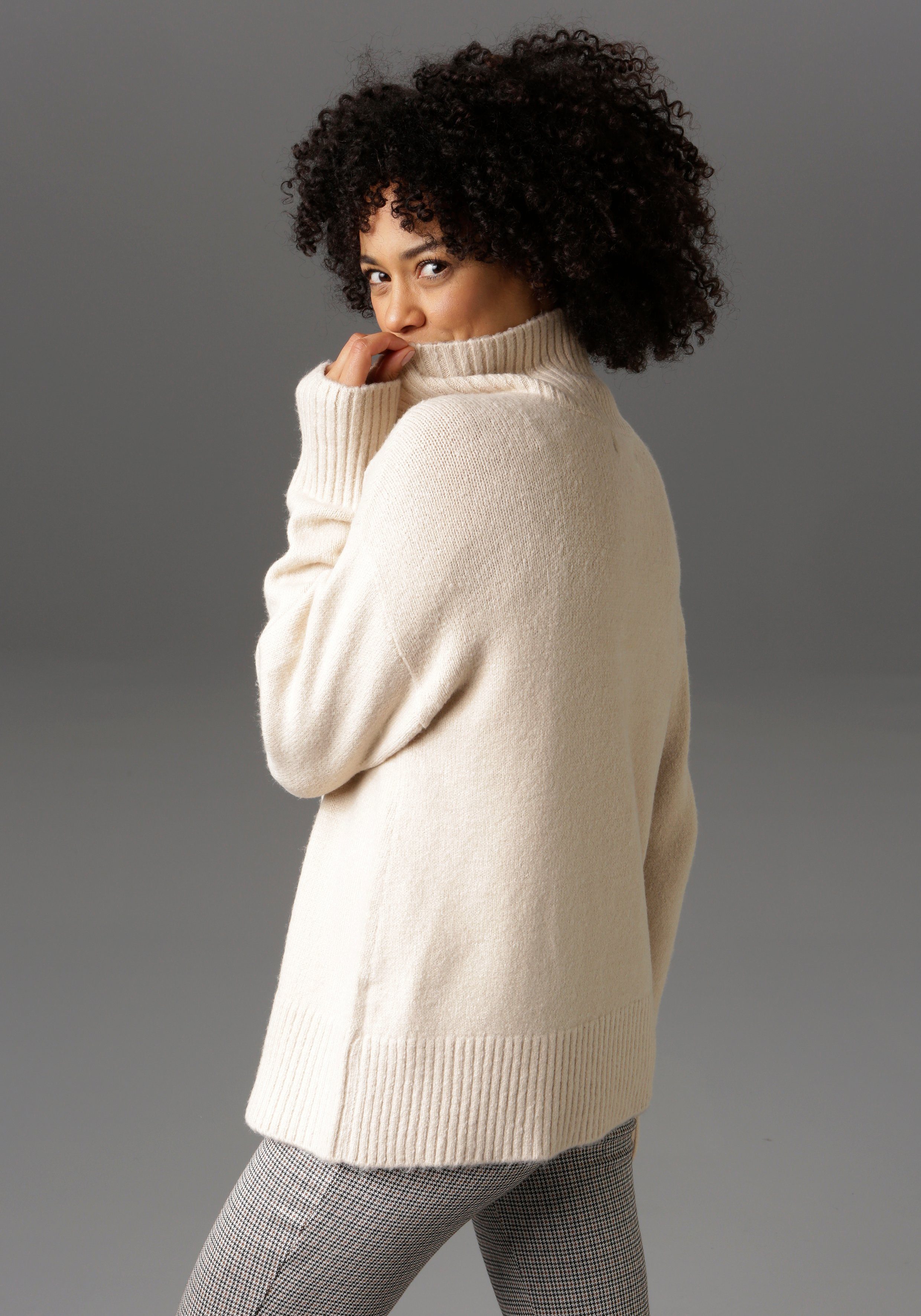 Aniston CASUAL Troyer mit Reißverschluss günstig online kaufen