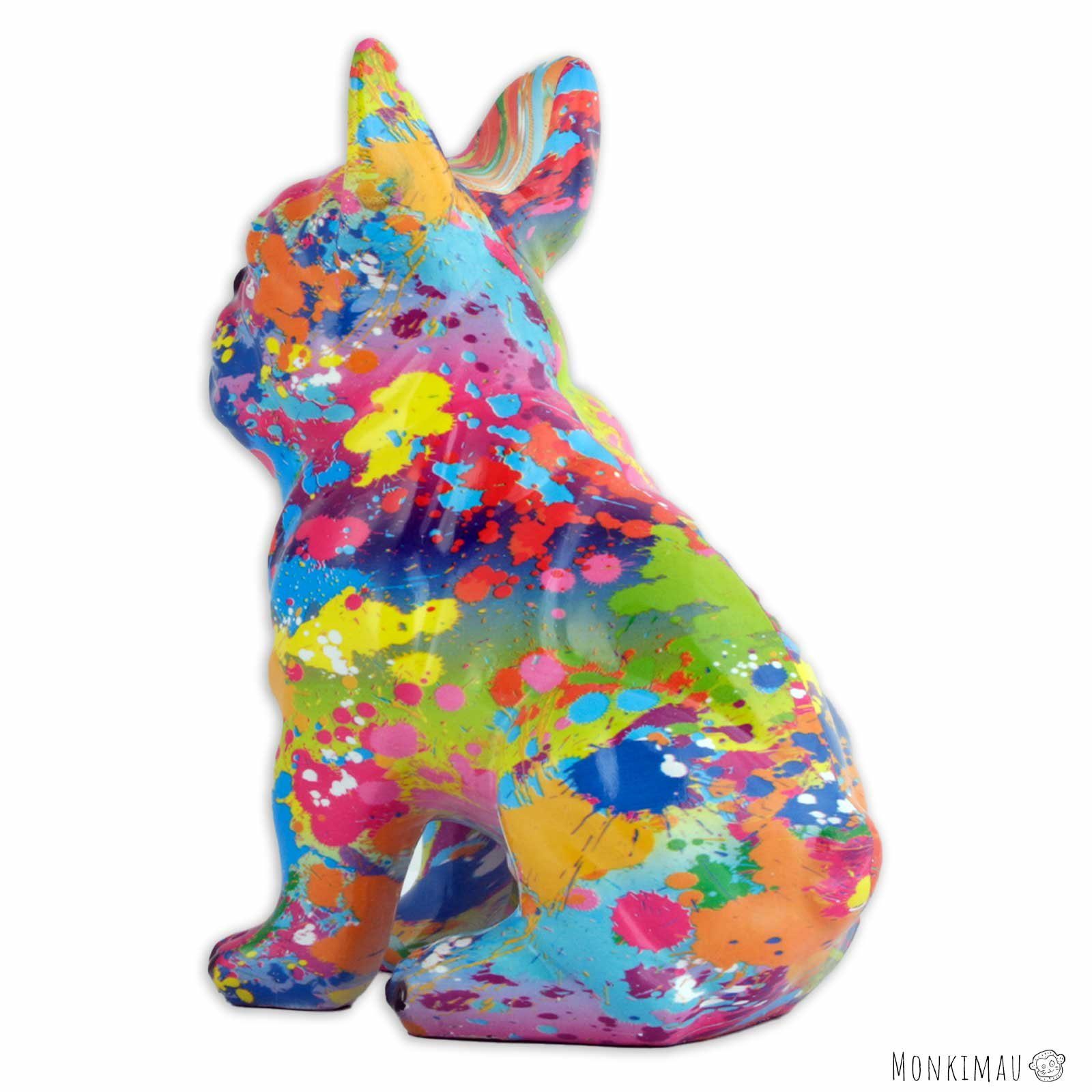 Monkimau Tierfigur Bulldoggen Figur - Deko Figuren Garten Tiere Dekoration Wohnzimmer (Packung) – Bild 2 von 5