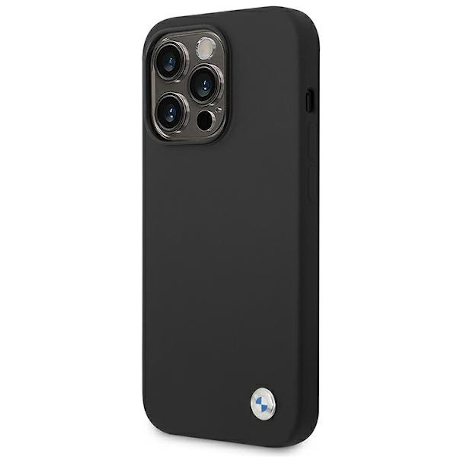 BMW Smartphone-Hülle BMW Silicone Metal Logo Apple iPhone 14 Pro Hard Case Cover Schwarz