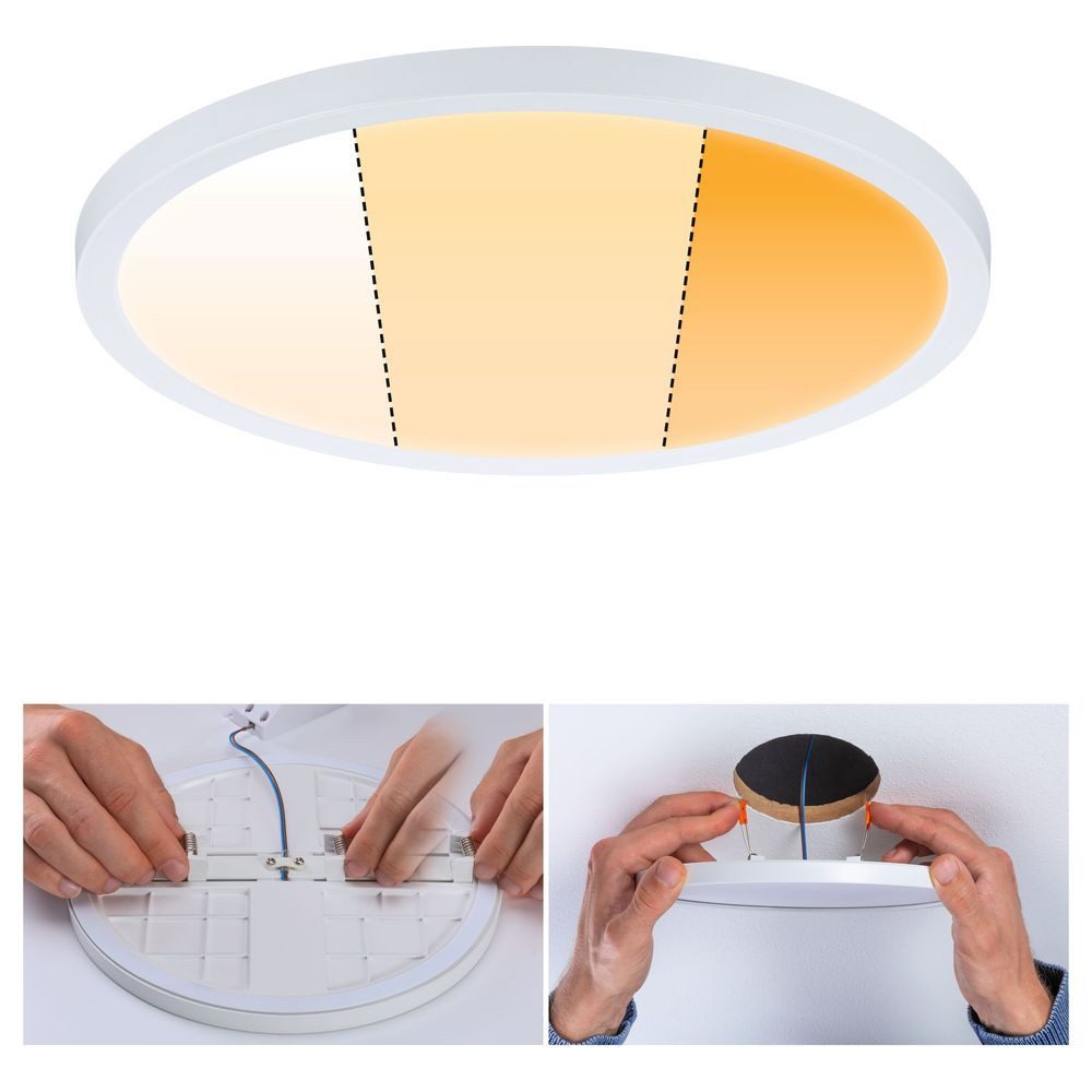 Paulmann Einbauleuchte LED Deckenleuchte Areo Varifit in Weiß-matt 16W 1500lm IP44 dim to, LED