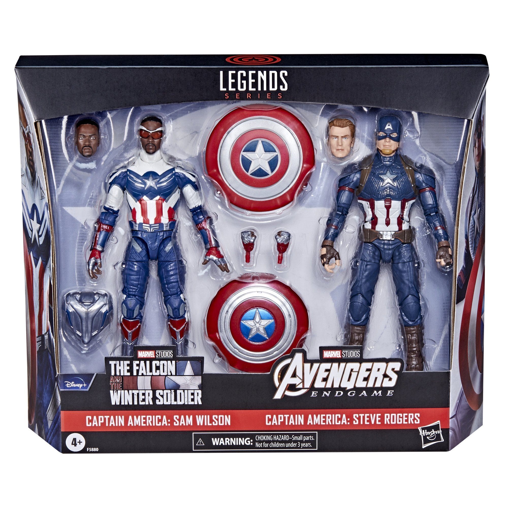 CAPTAIN & Zubehör) Wilson AMERICA 2 (Set, & Hasbro - Actionfigur 2 Pack, viel - Series Steve Rogers Marvel Legends Spielfiguren Sam