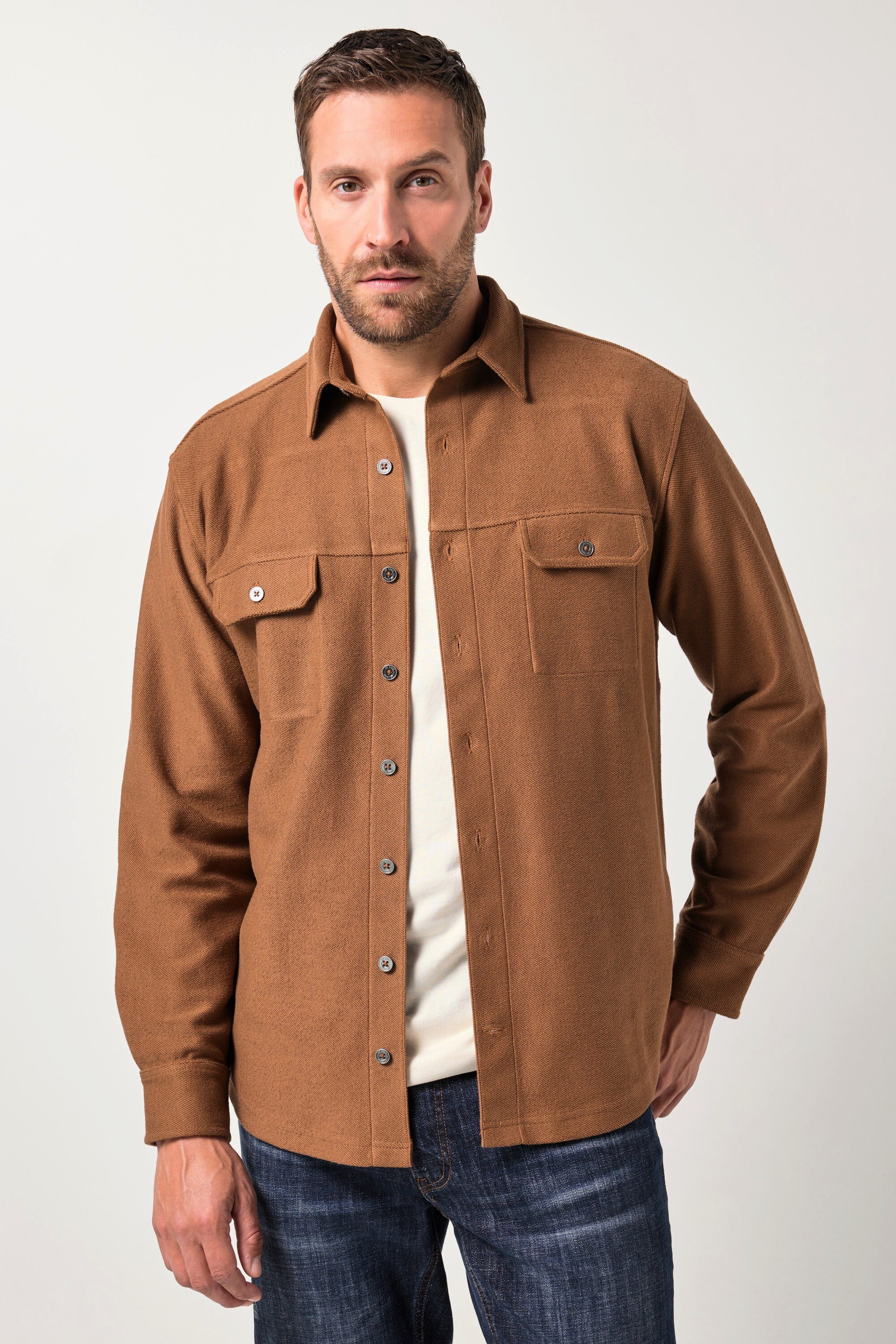 JP1880 Businesshemd JP1880 Sweathemd Langarm Kentkragen Modern Fit