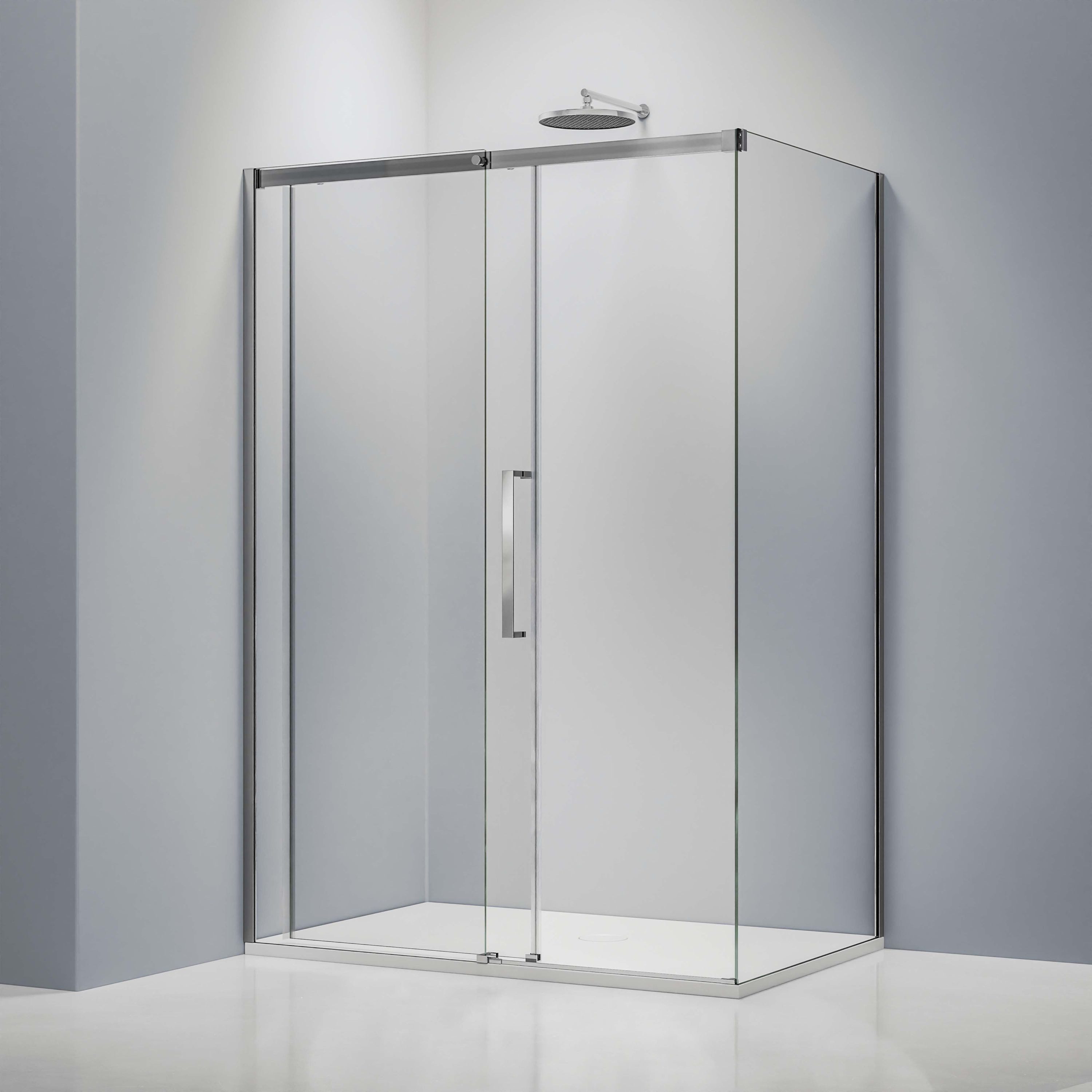 Bernstein Eckdusche DX906 FLEX 100x70 cm, BxT: 100x70 cm, Schiebetür 100cm Seitenwand 70cm Soft-Close 8mm Nano