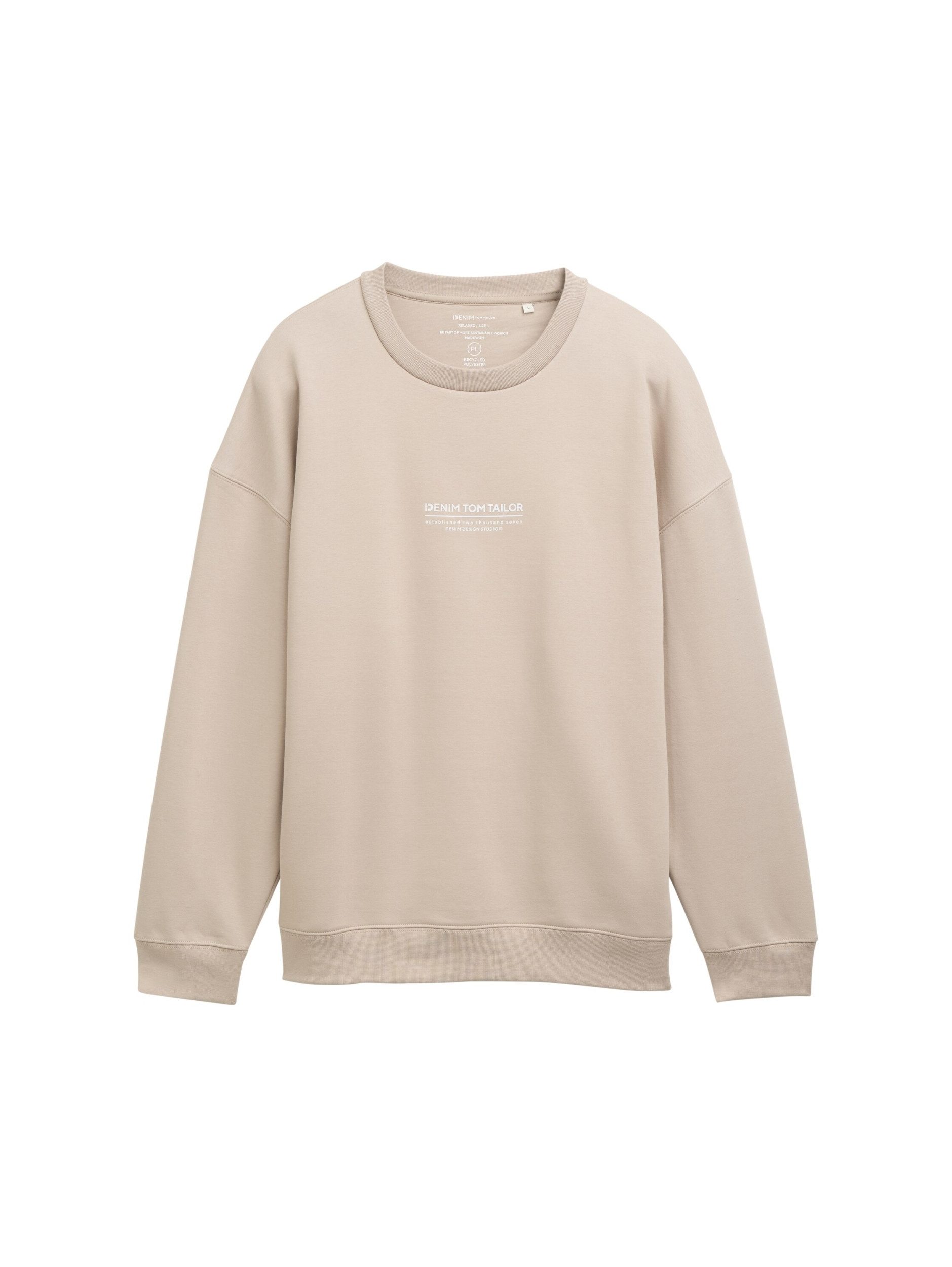 TOM TAILOR Sweatshirt relaxed printed crewneck sweat günstig online kaufen