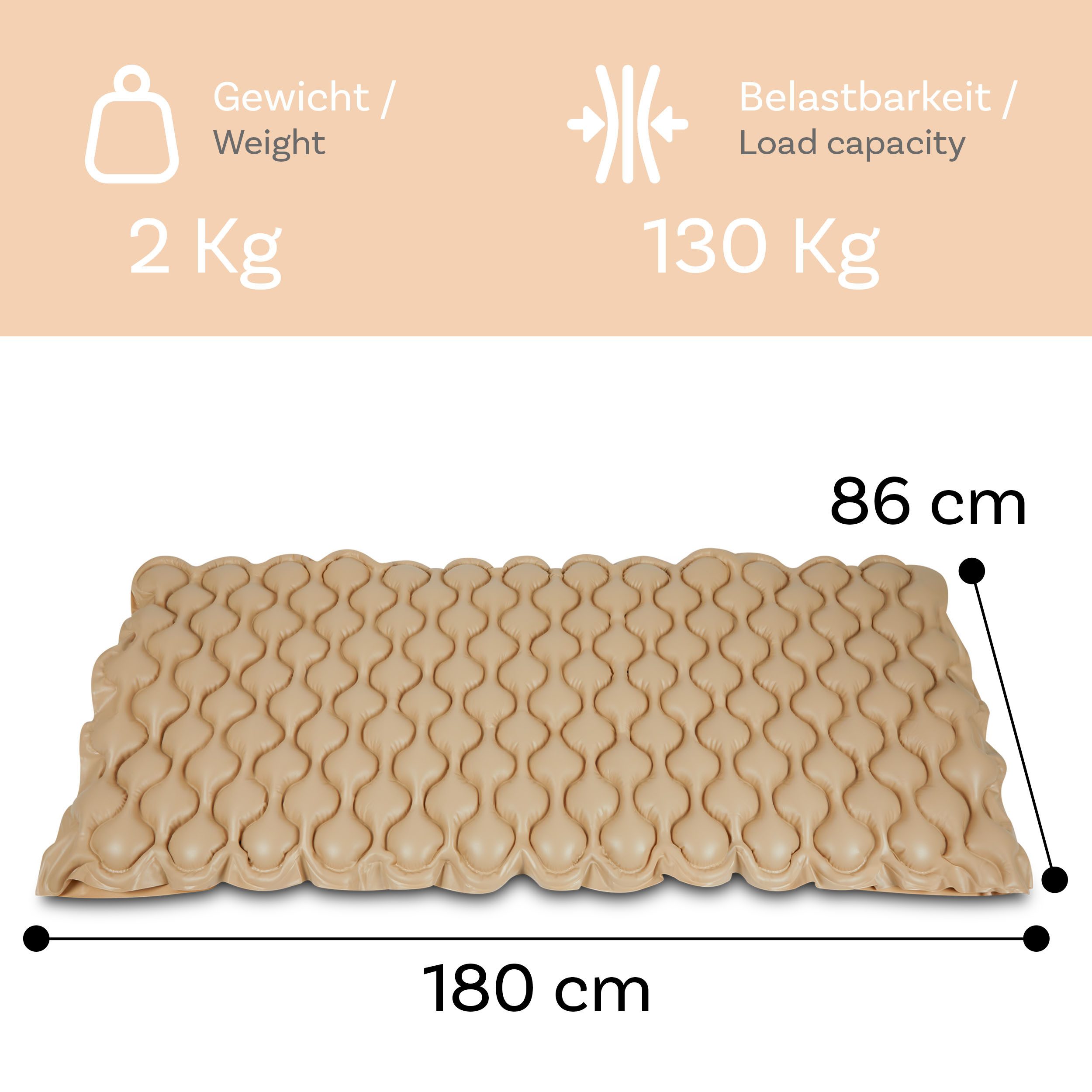 Matratzenauflage ADM-130 Antidekubitusmatratze mit Pumpe - bis 130 kg pulox günstig online kaufen