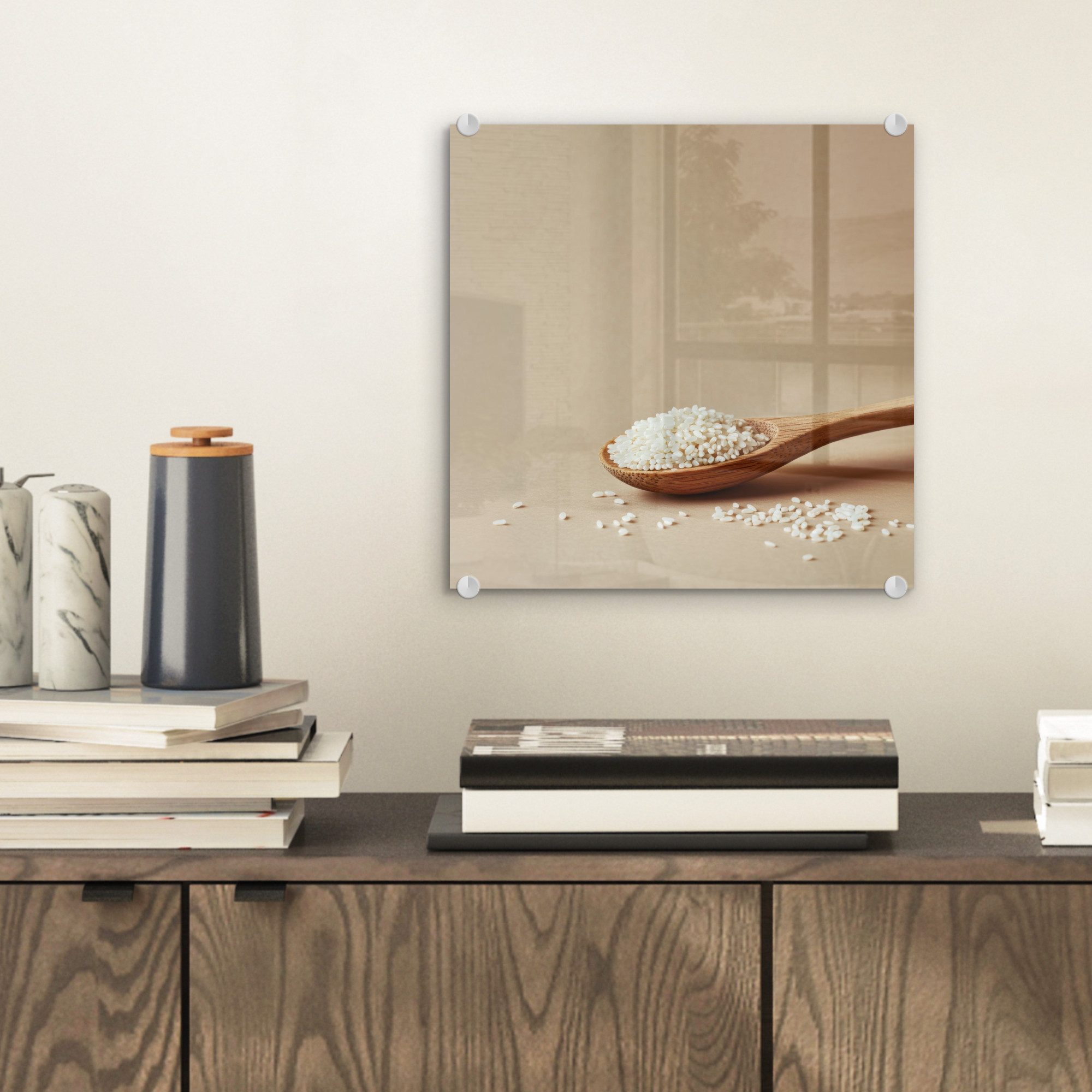 MuchoWow Acrylglasbild Löffel - Reis - günstig online kaufen