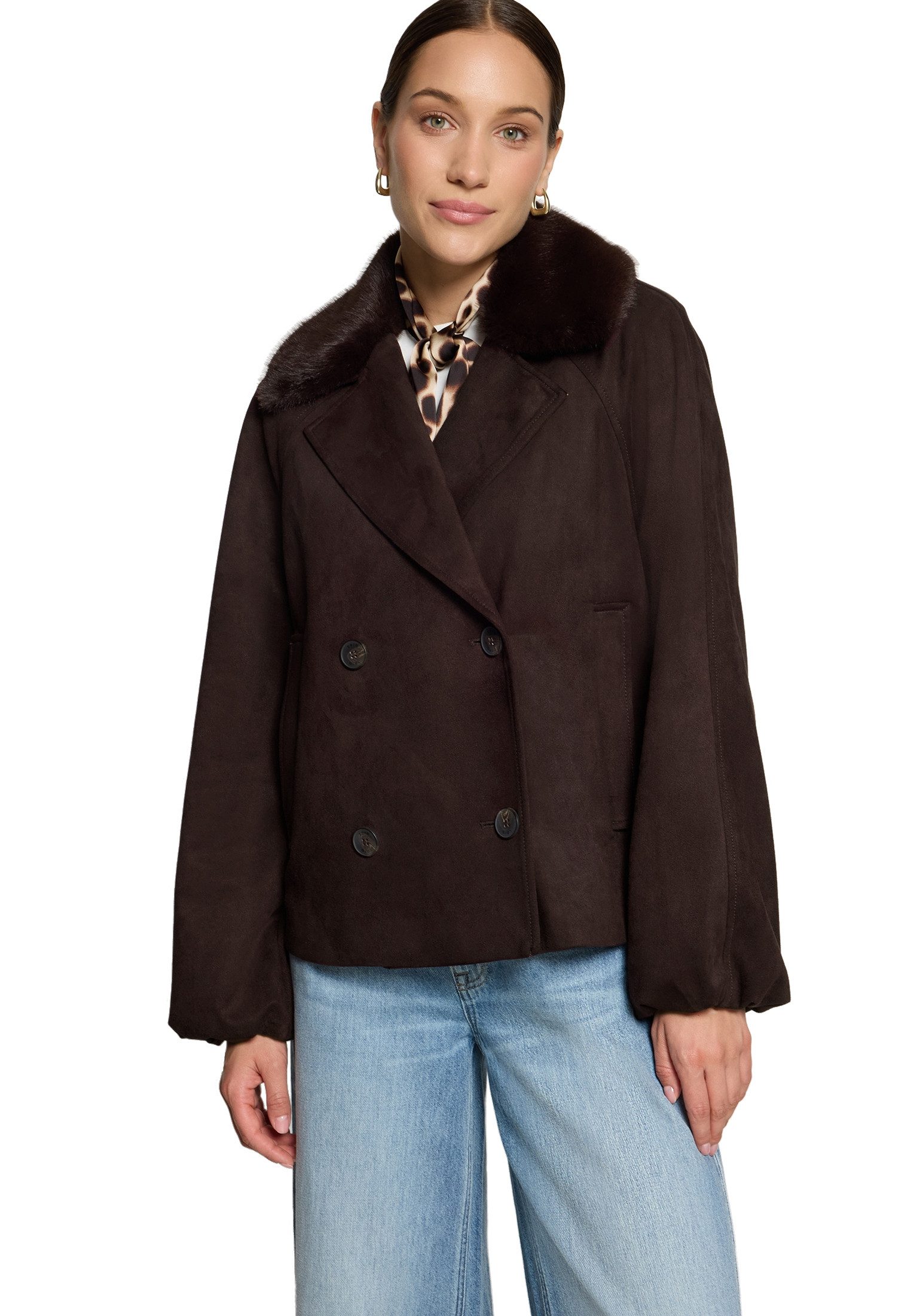 Zero Outdoorjacke Damen mit Kunstfellkragen