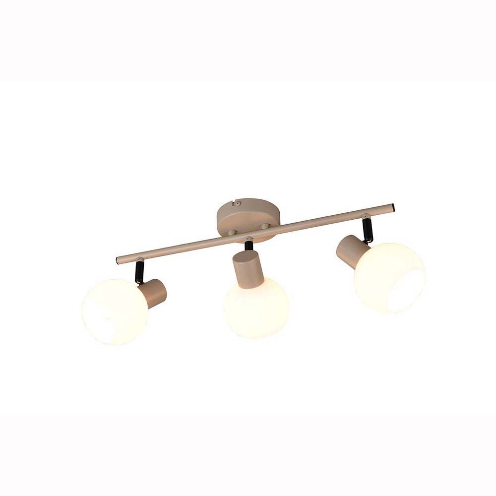 Reality Leuchten Deckenspot, Leuchtmittel nicht inklusive, Deckenleuchte Wandlampe Flurleuchte warm beige Metall E14 3-flammig L