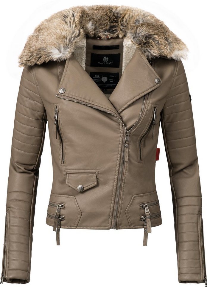 Navahoo Lederimitatjacke »Side Cast« stylische Winter Kunstlederjacke mit Kunstfell Navahoo Lederimitatjacke »Side Cast« stylische Winter Kunstlederjacke mit Kunstfell