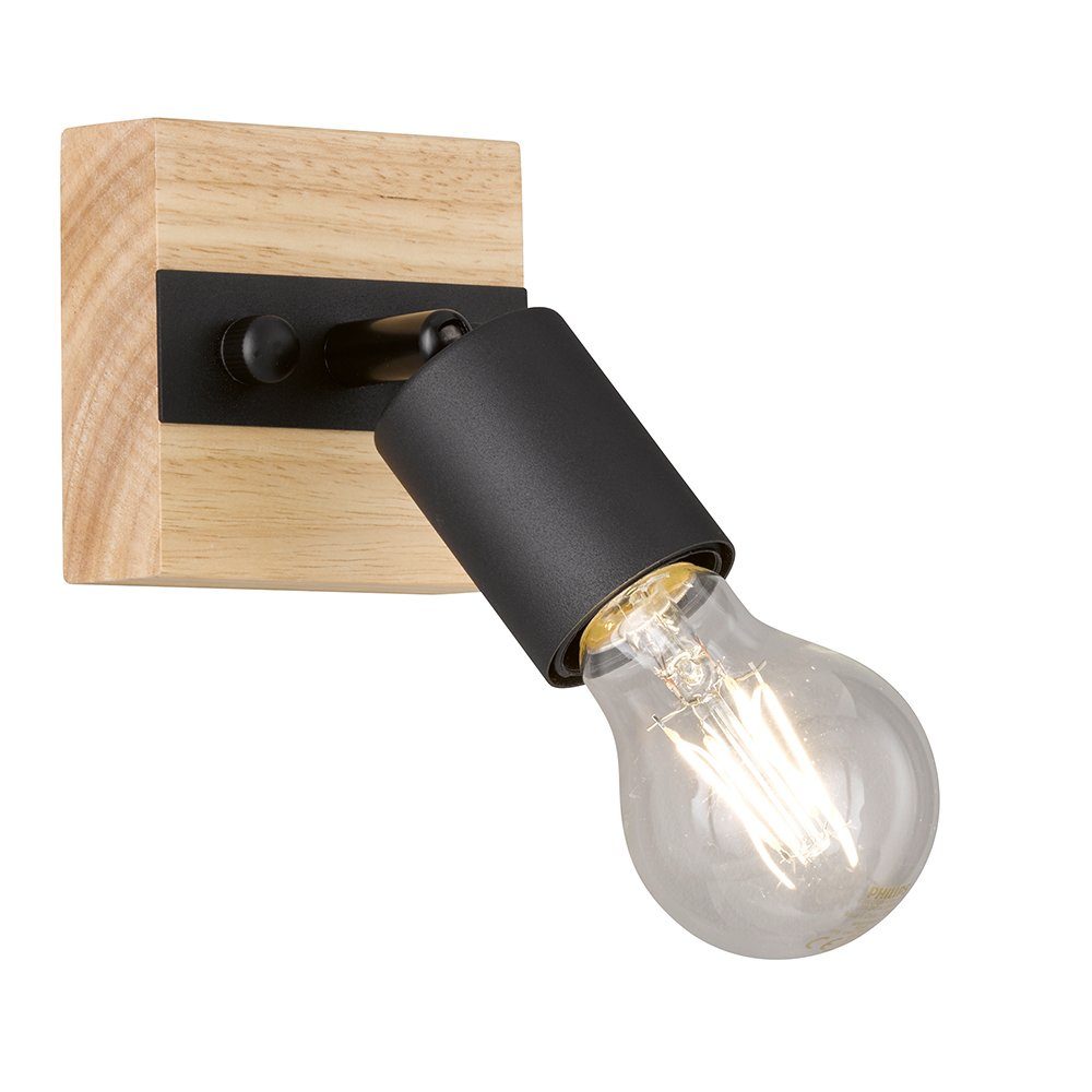 etc-shop Leuchtmittel inklusive, Retro Innen Wandleuchte verstellbar, nicht Wandlampe Holz Wandleuchte, Strahler