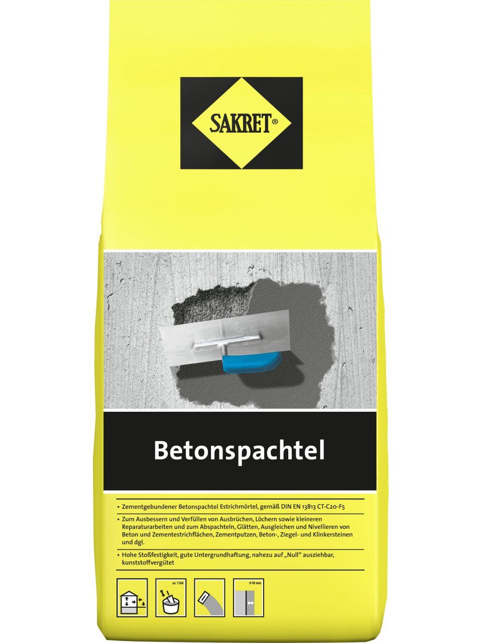 Sakret Spachtelmasse SAKRET Betonspachtel 5 kg