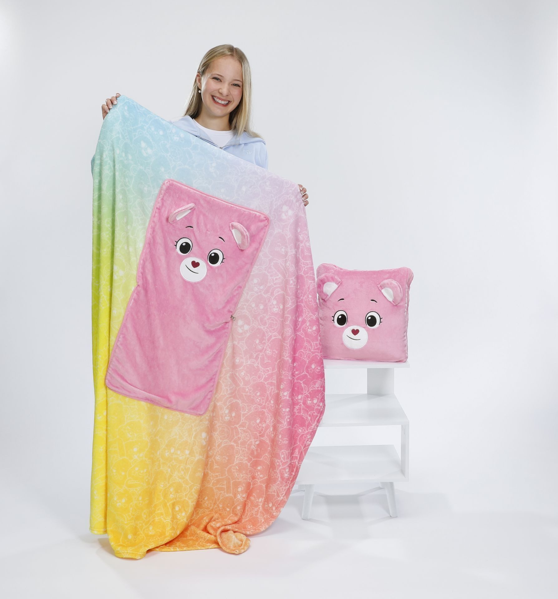 Nici Plüschfigur Nici 62816 Decke & Kissen 2in1 Glücksbärchis Hurrabärchi