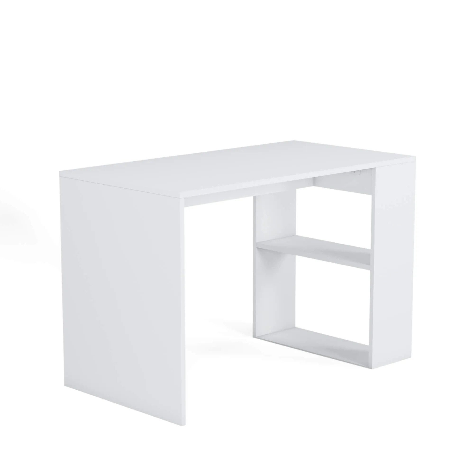 x60cm Schreibtisch Minimadecor weiß Schreibtisch x76cm & weiß/braun 110cm Deserto Minimadecor