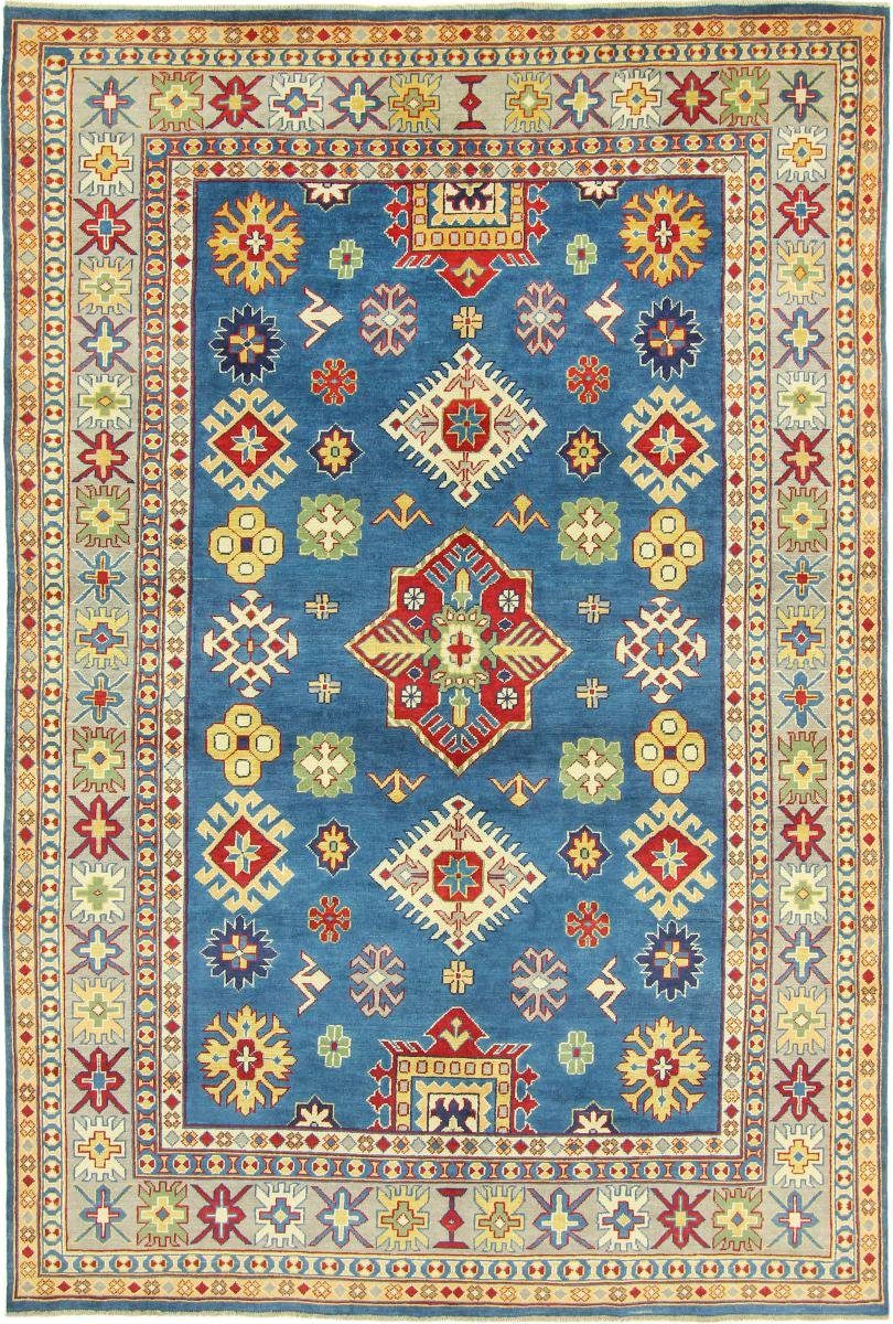Orientteppich Kazak 201x300 Handgeknüpfter Orientteppich, Nain Trading, rechteckig, Höhe: 5 mm