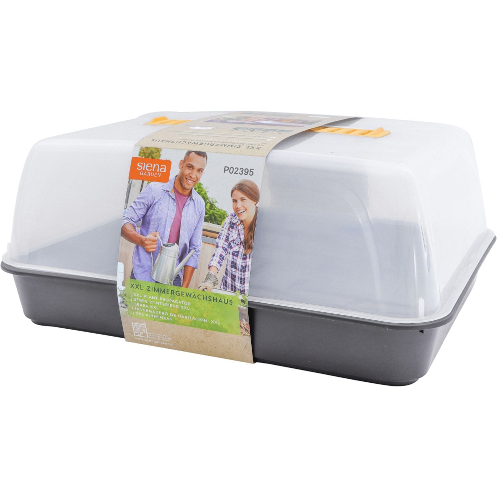Siena Garden Blumenkasten Gewächshaus XXL 52x42x23 cm – mit Deckel & Belüftung