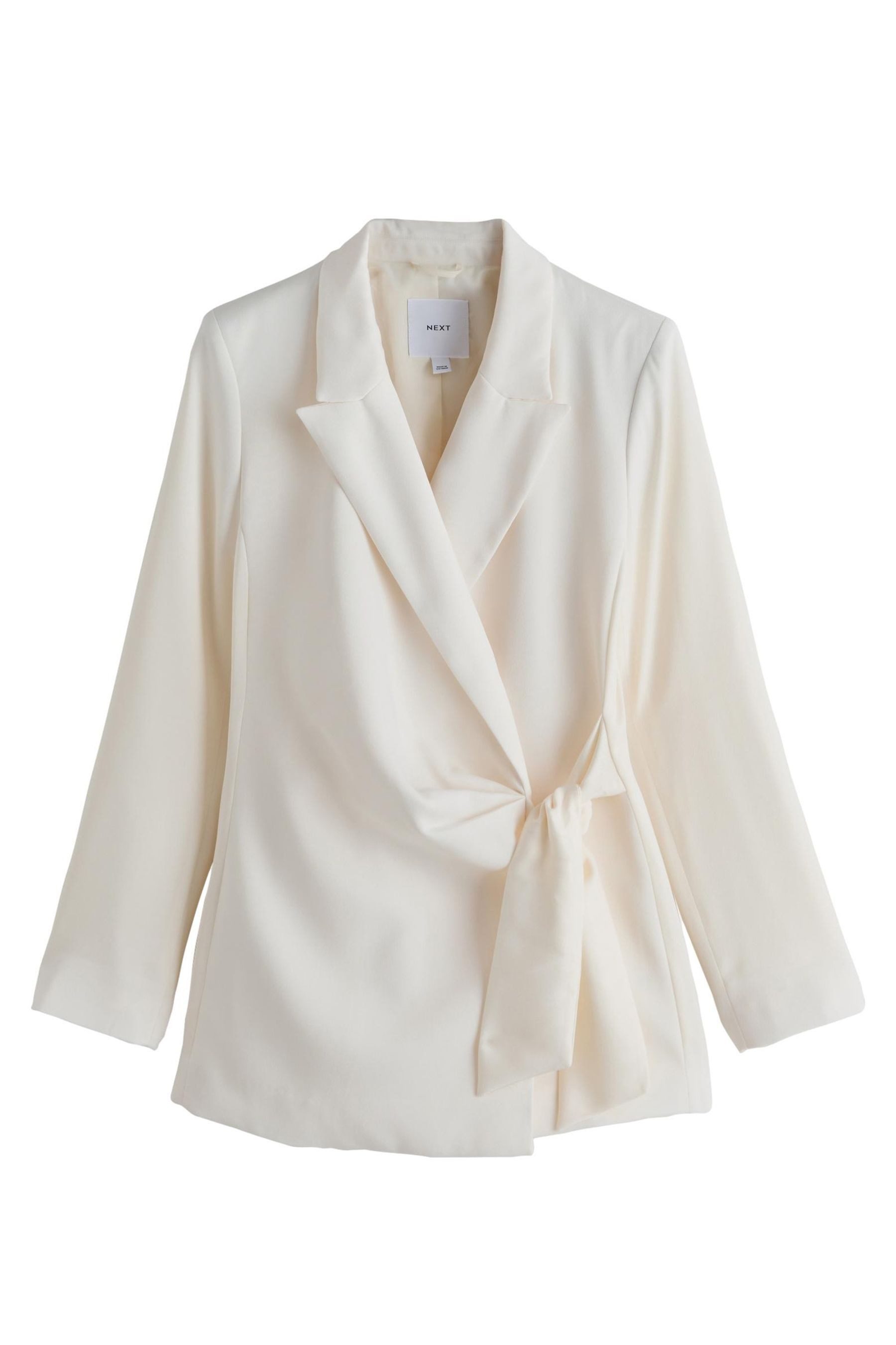 Next Jackenblazer Satin-Blazer in Wickeloptik, Kurzgröße (1-tlg)