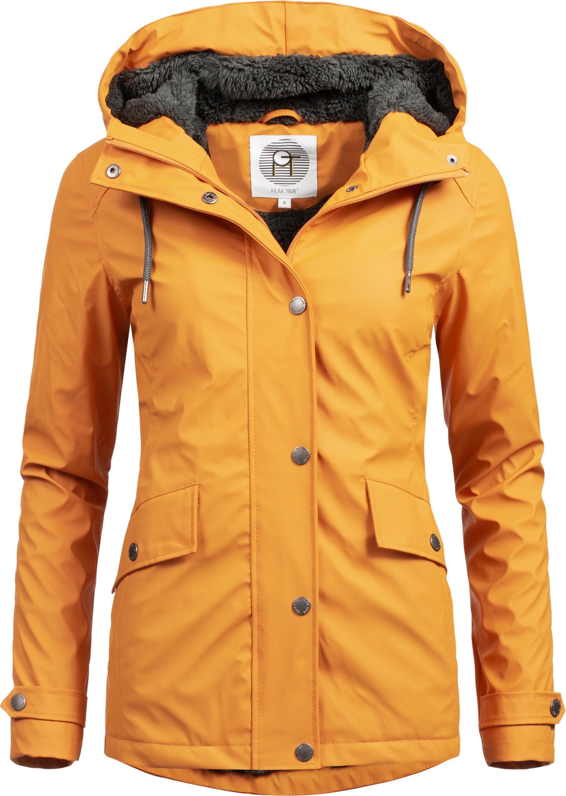 PEAK TIME Regenjacke »L60043« stylischer gefütterter Damen Winter  Regenmantel online kaufen | OTTO