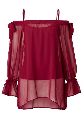 SIENNA Блузка в стиле кармен с топ на бретеля...