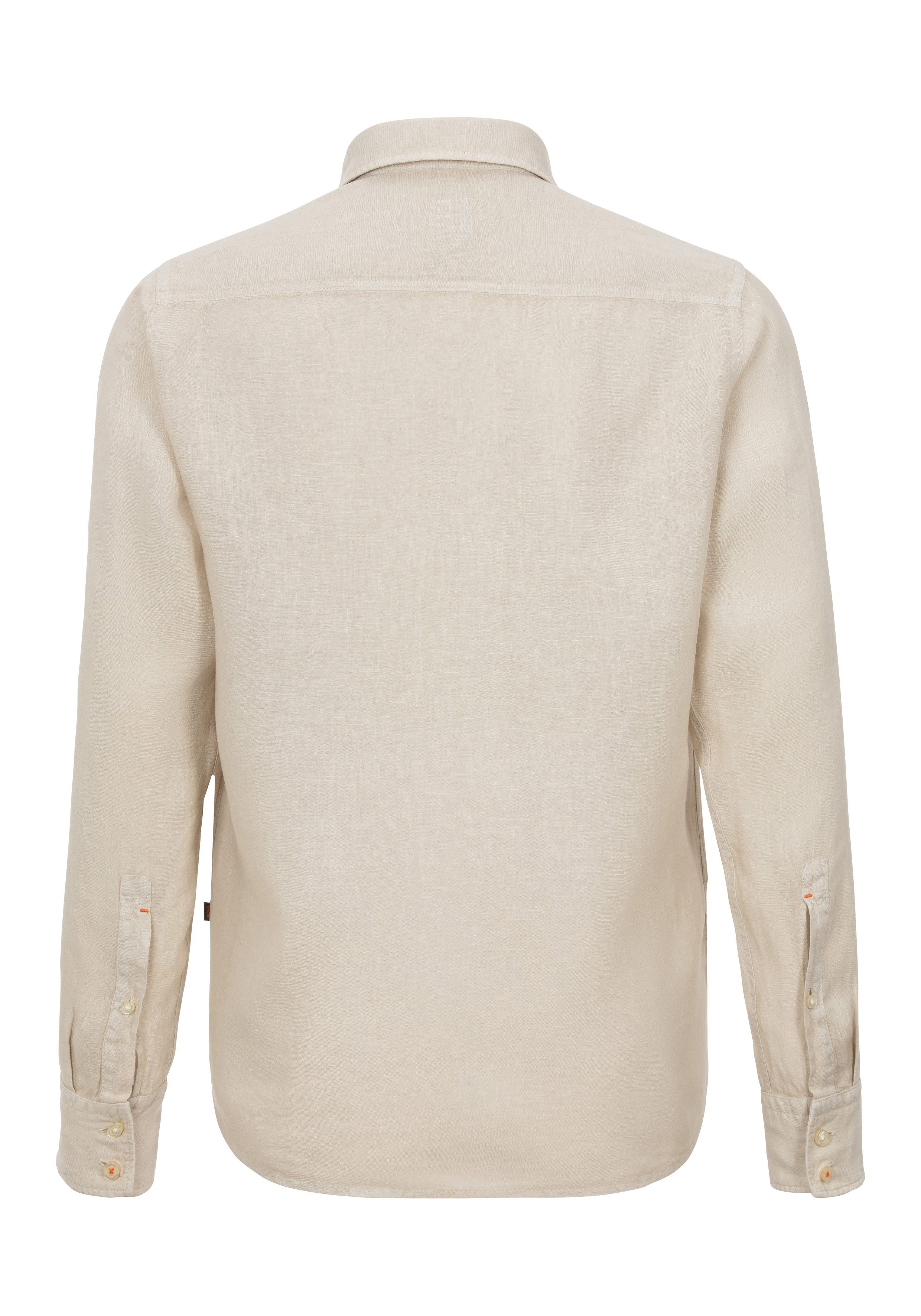 BOSS ORANGE Leinenhemd Relegant mit Markenlabel günstig online kaufen