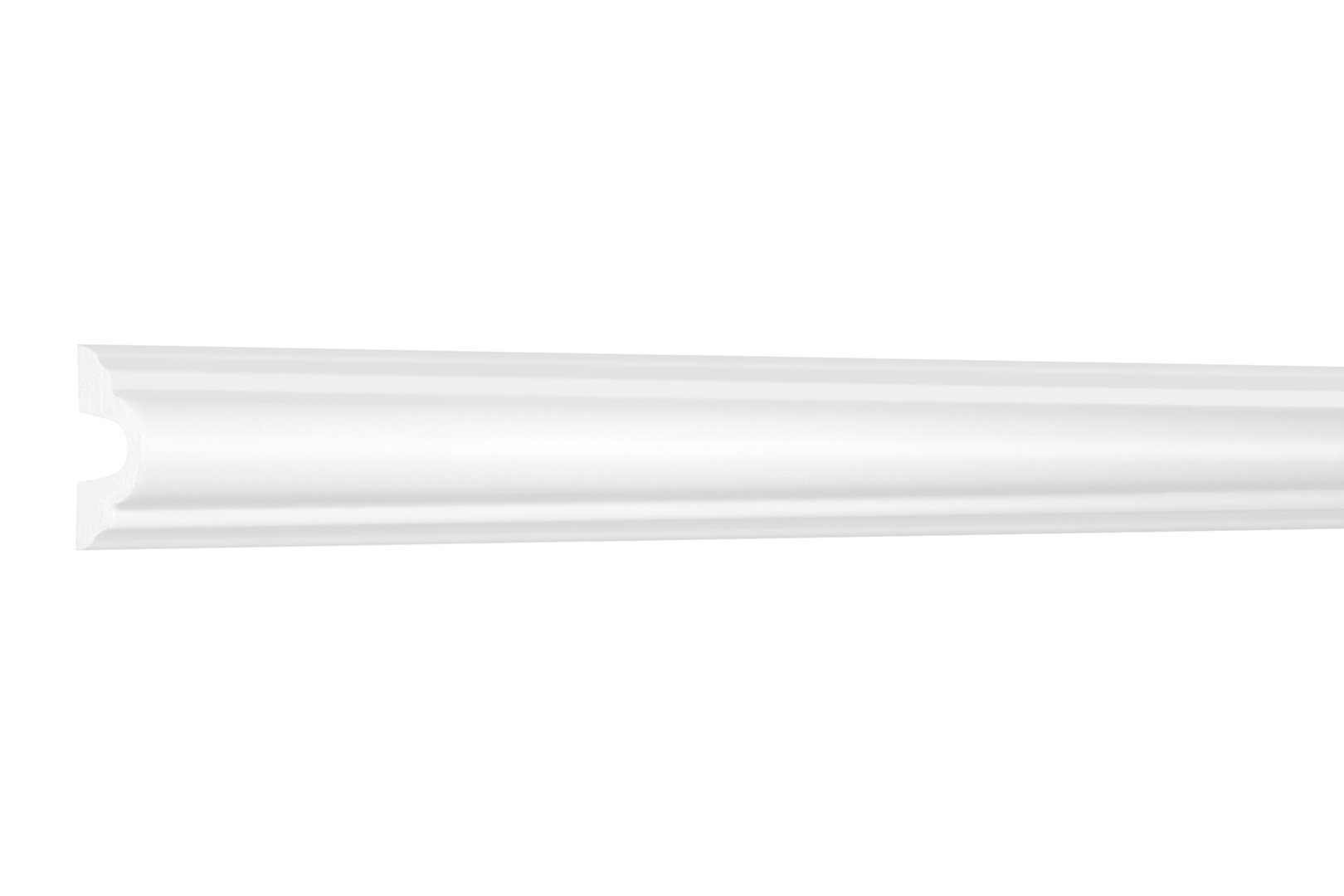 Hexim Stuckleiste HCR501, 20 Meter / 10 Leisten, Stuckleisten aus HDPS Styropor - extrem widerstandsfähig, schneeweiß & modern (20 Meter / 10 Leisten) Wandabschlussleiste Dekorleiste HDPS Zierleiste HCR501 - 29 x 16 mm