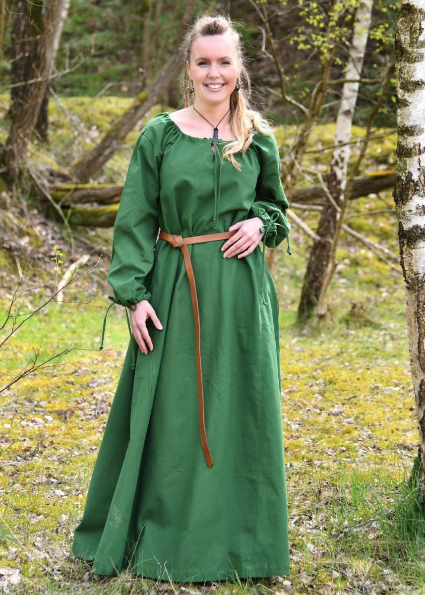Battle Merchant Ritter-Kostüm Mittelalterkleid, Unterkleid Ana, grün XL