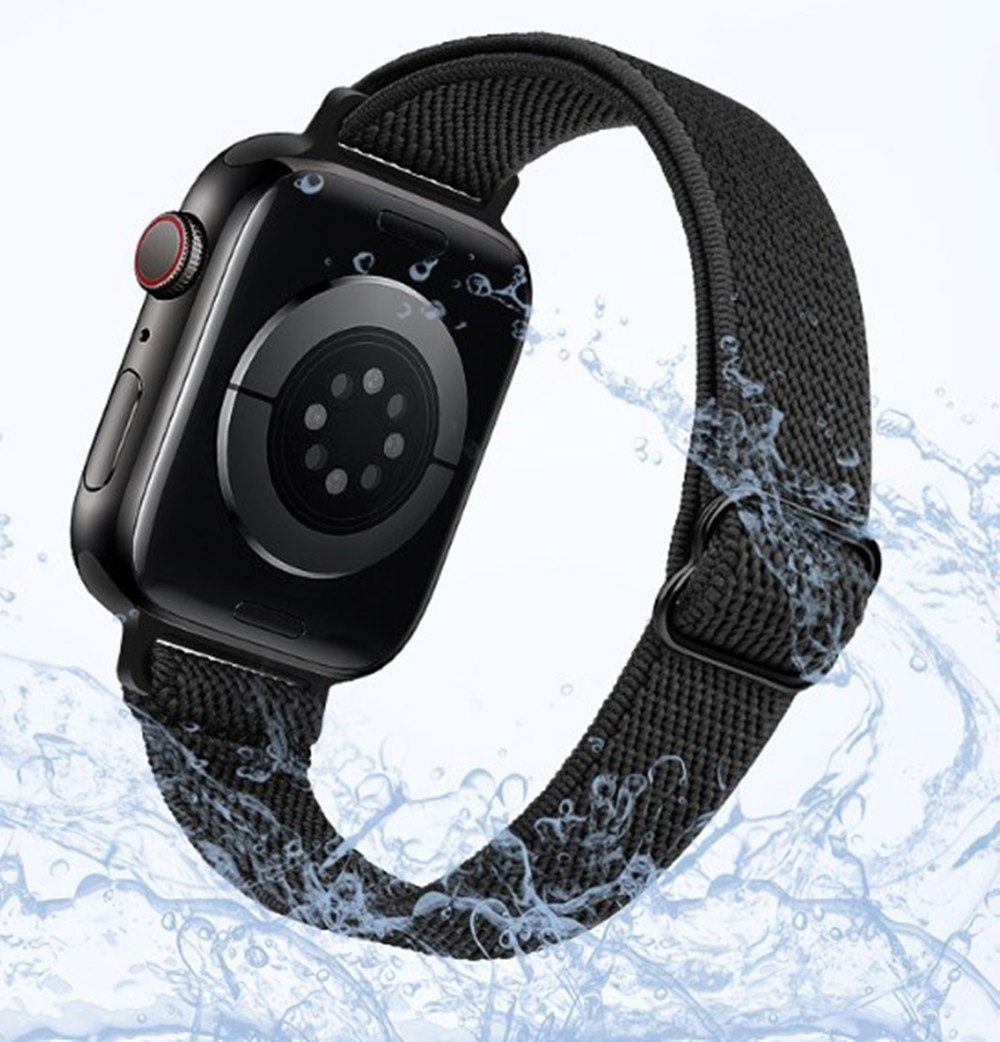 XDeer Uhrenarmband Nylon Loop Armband für Apple Watch Armband 38/40/41mm und 42/44/45mm, Geflochtenes Sport Band 14 mm Schlankes Design für iWatch Series 7