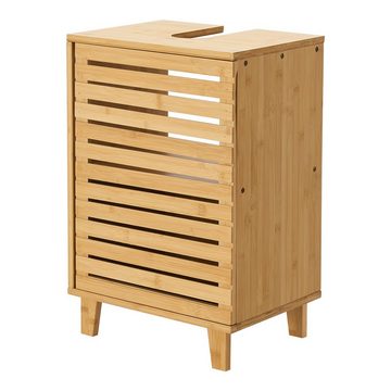 en.casa Waschbeckenunterschrank »Iveland« Unterschrank 60x40x30cm Bambus