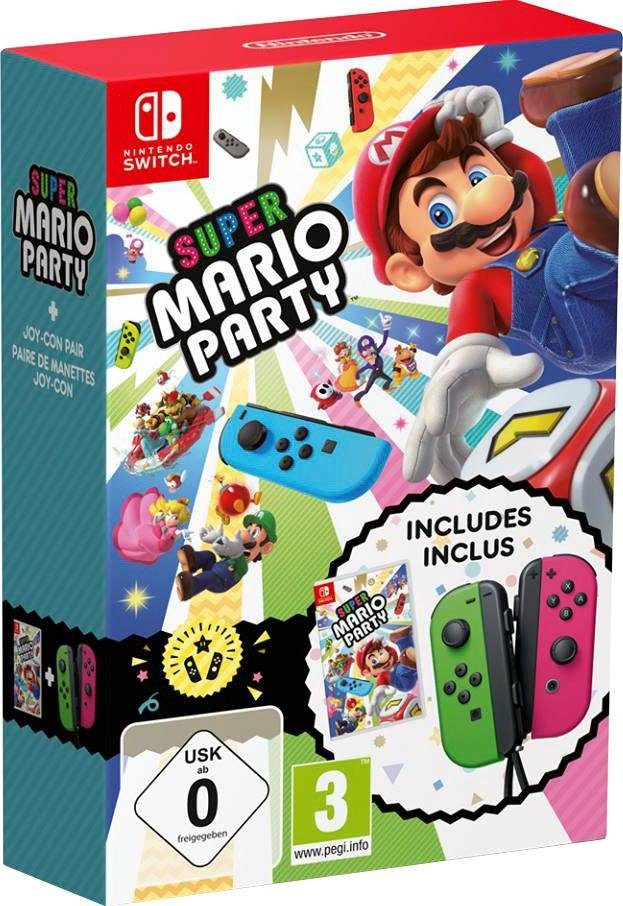 Super Mario Party Nintendo Switch Inkl 2er Joy Con Set Neon Grün
