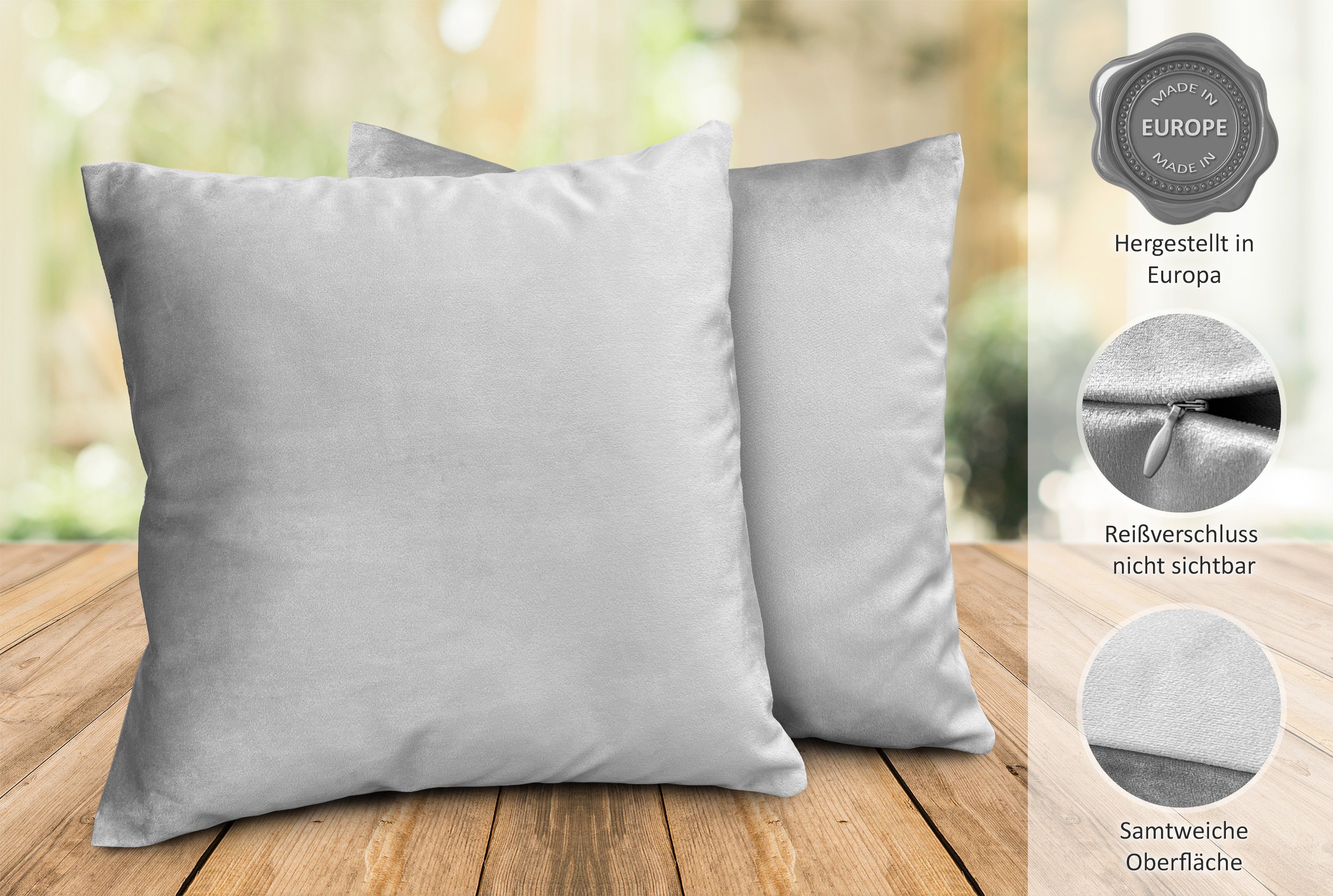 Beautex Kissenhüllen Samt Kissenhüllen 2er Set, günstig online kaufen