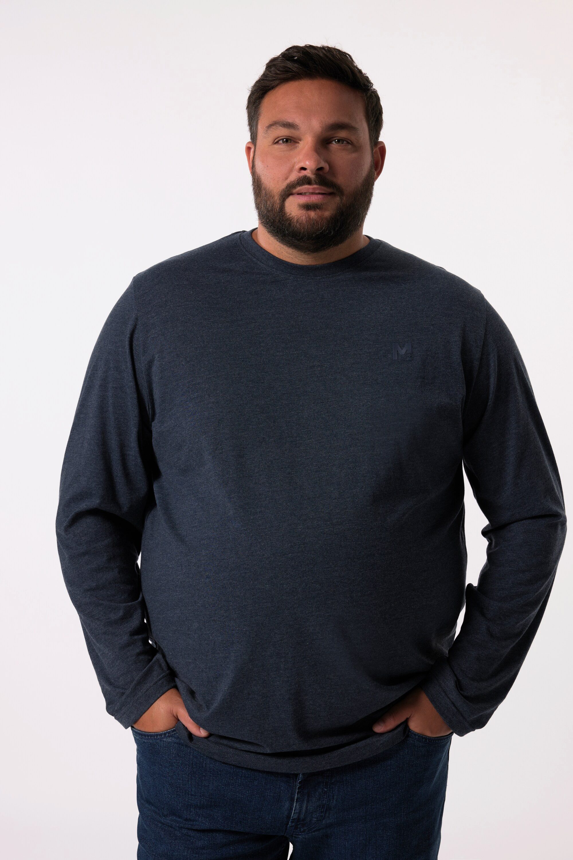 Men Plus T-Shirt Men+ Langarmshirt Basic günstig online kaufen