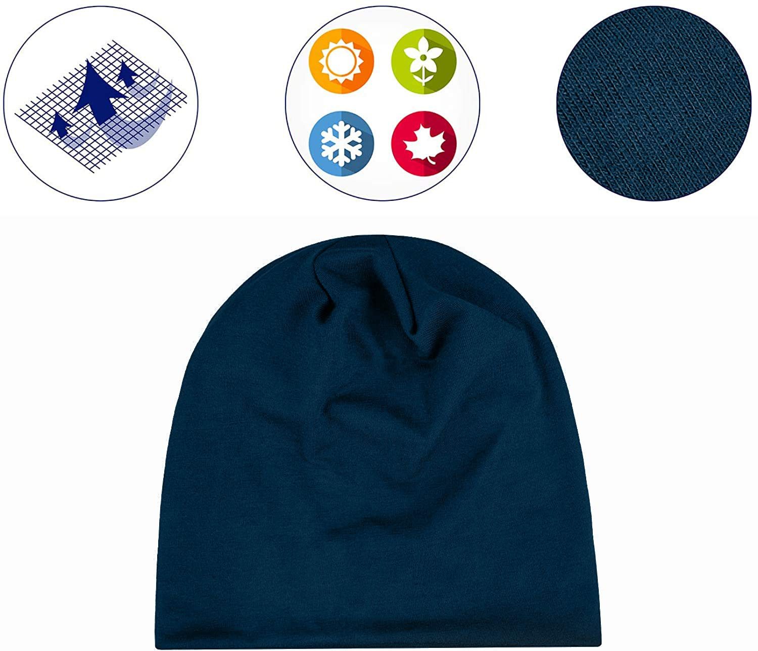 Ted Williams Beanie Marineblaue Unisex-Strickmütze aus weichem Jersey (1-St günstig online kaufen