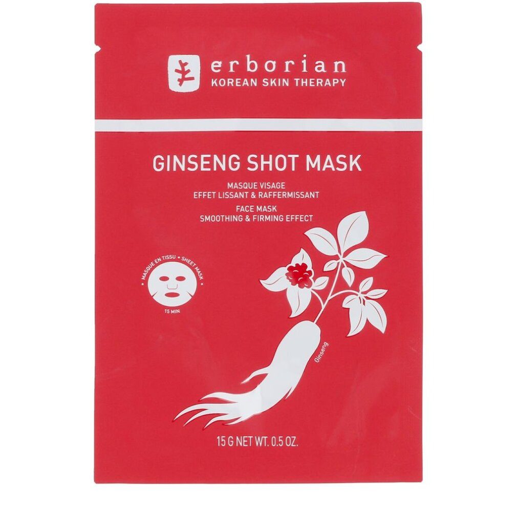 Erborian Gesichtsmaske Beruhigende Gesichtsmaske Ginseng Shot Mask (Face Sheet Mask) 15 g
