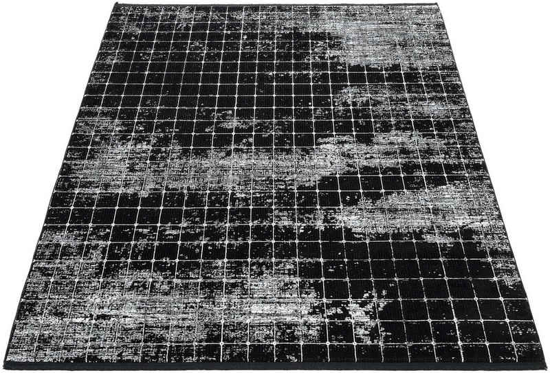 Teppich »BLACKLINE QUADRO«, WK WOHNEN, rechteckig, Höhe 8 mm, fein eingefasst, sowie speziell veredelt, besonders flache Struktur
