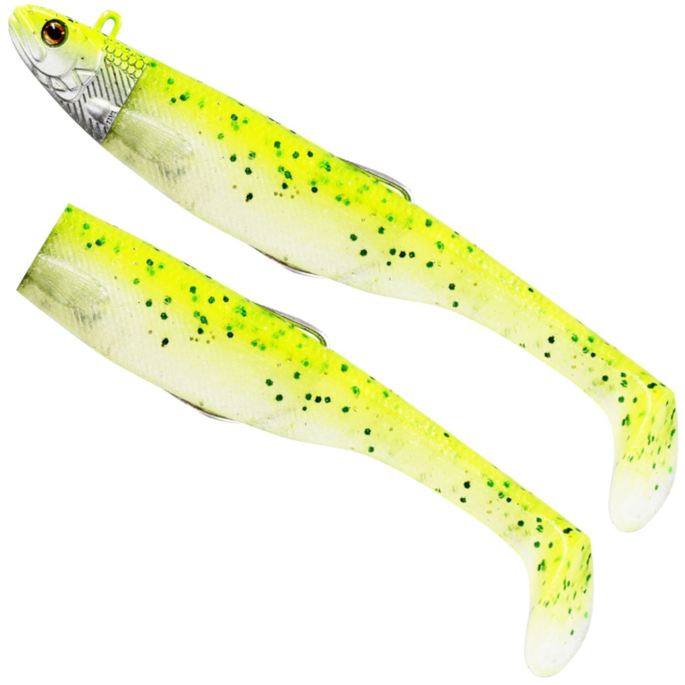 WESTIN Kunstköder Westin Magic Minnow Jig 12cm 22g - 1 Jigkopf + 2 Gummifische