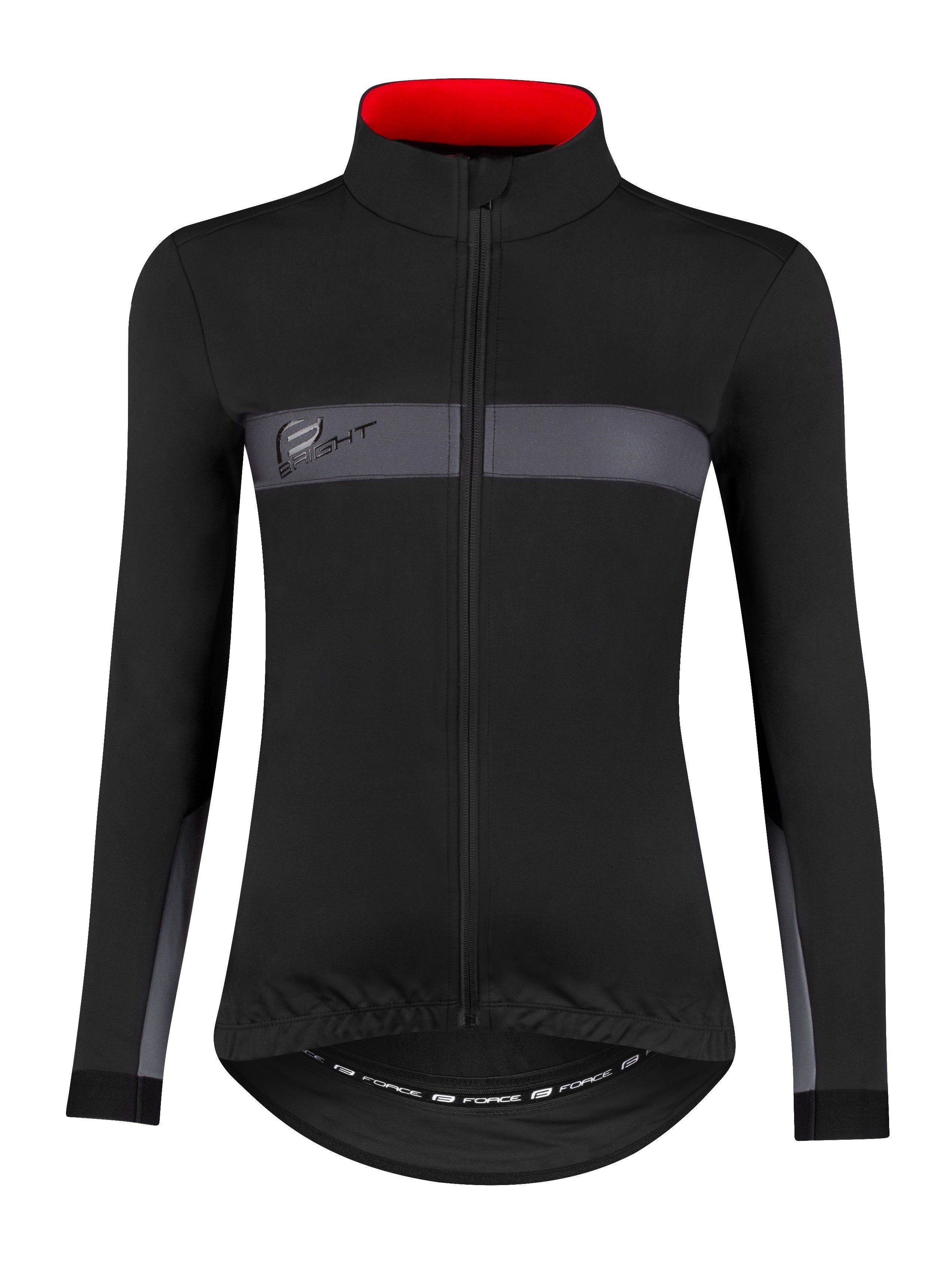 FORCE Fahrradjacke Jacke FORCE BRIGHT LADY winter schwarz 0 °C bis +10 °C