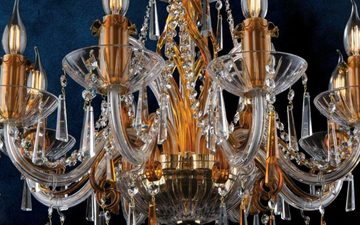 JVmoebel Kronleuchter Bohemia Hänge Decken Leuchte Lampe Kristall Lampen Leuchten Luster, Warmweiß