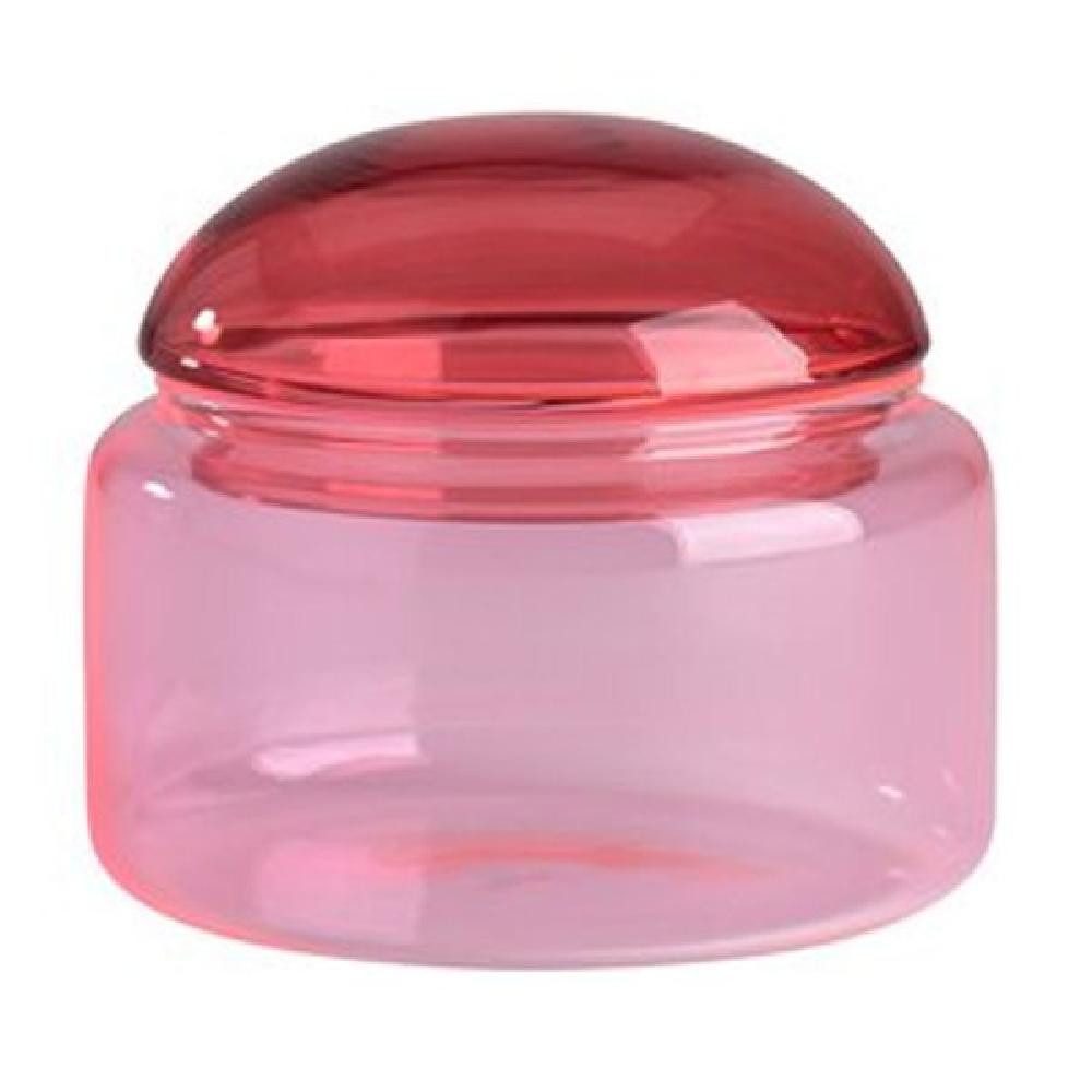 Giftcompany Schmuckkassette Dose mit Deckel Voile Glas Rot Rosa