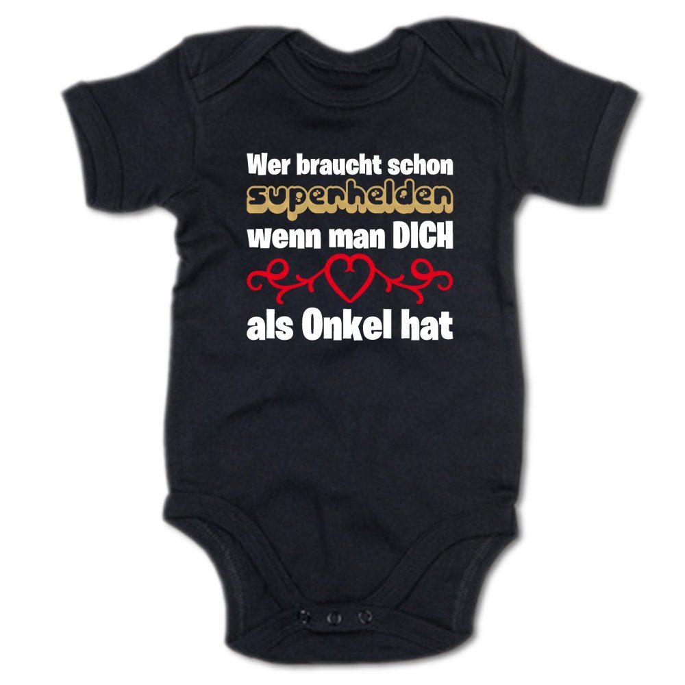 Ggraphics Kurzarmbody »Baby Body Wer braucht schon Superhelden, wenn