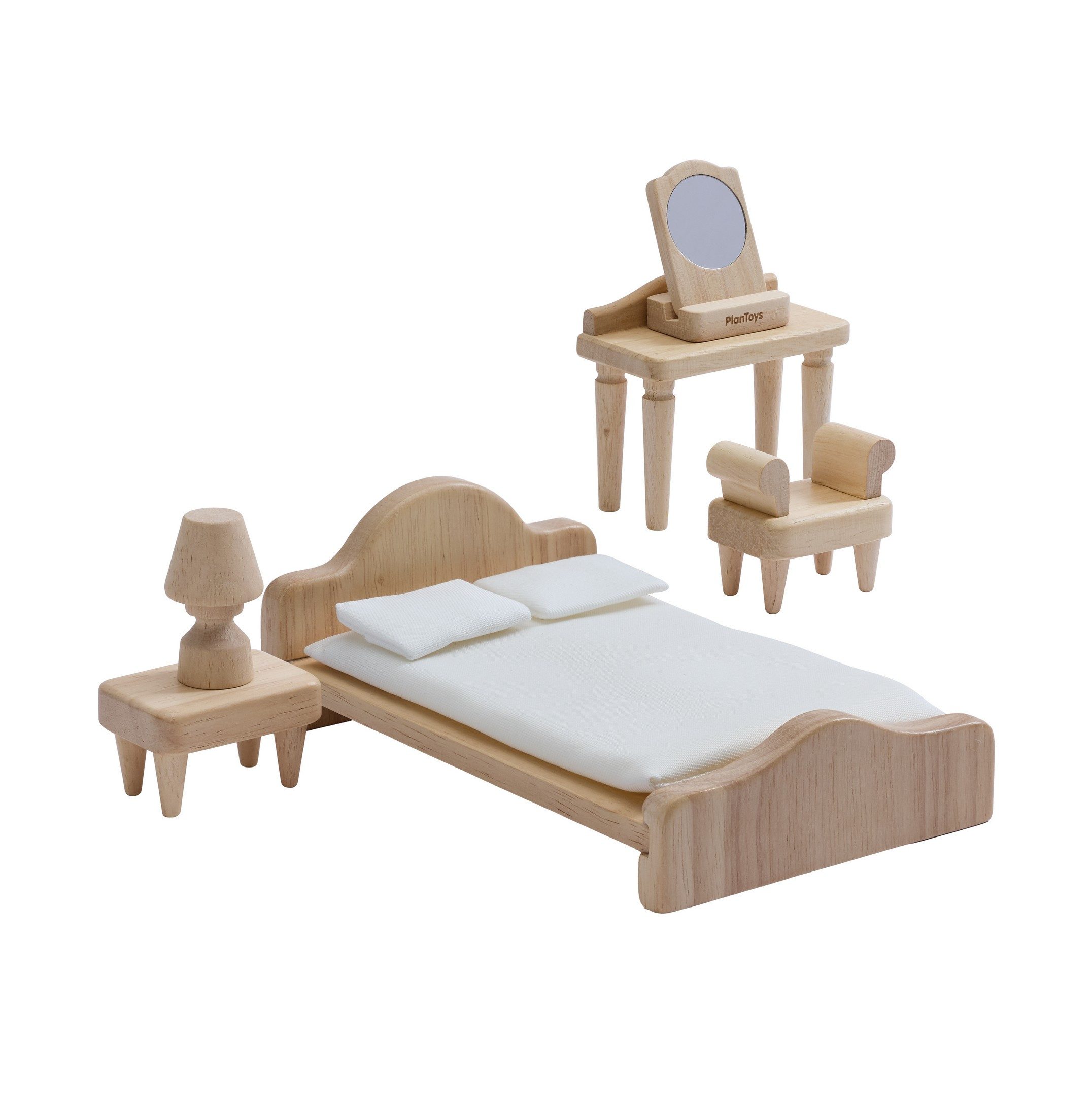 Plantoys Puppenhausmöbel PlanToys- Viktorianisches Schlafzimmer-Set 18,8x7,5x18,8 cm - 3y+, aus Holz